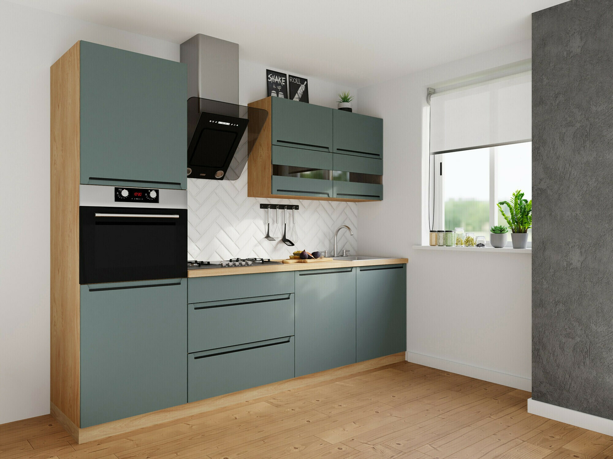 Dulap de perete modular Riso Green 152
