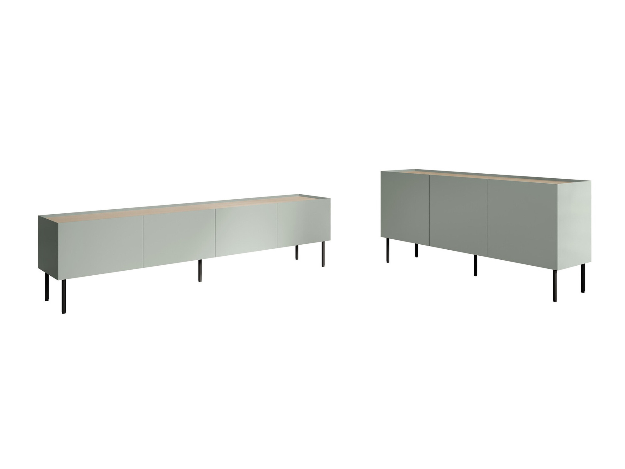 Set de living Melbela 109 (Măslin deschis + Stejar)