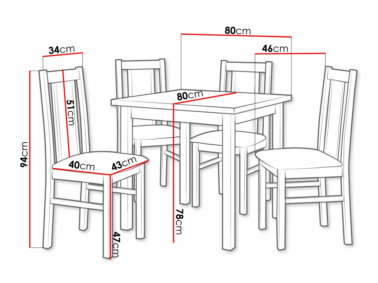 Set de mese Victorville 310 (Alb)
