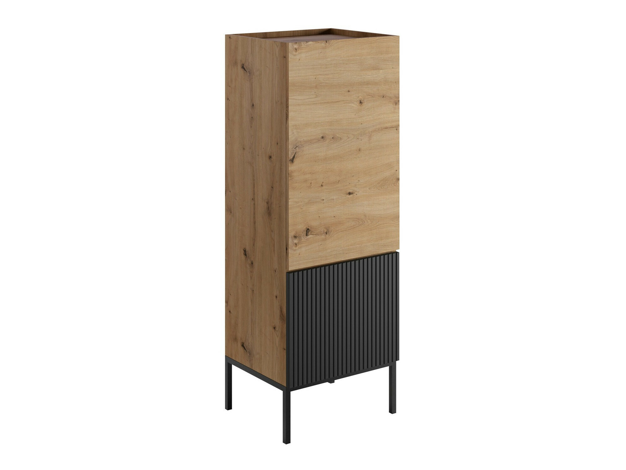 Raft Lunole 102 (Stejar artizan + Negru)