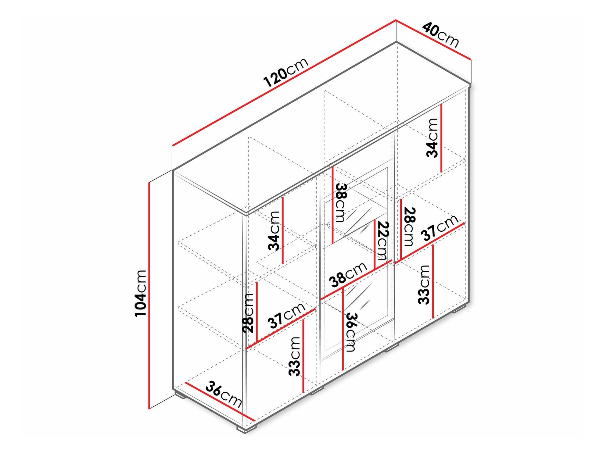 Bufet Mirfivo 103 (Grafit)