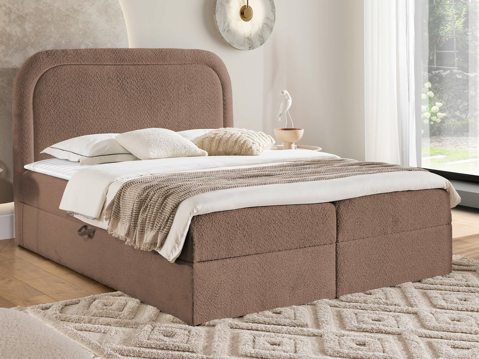 Pat boxspring Color (Coral 45)