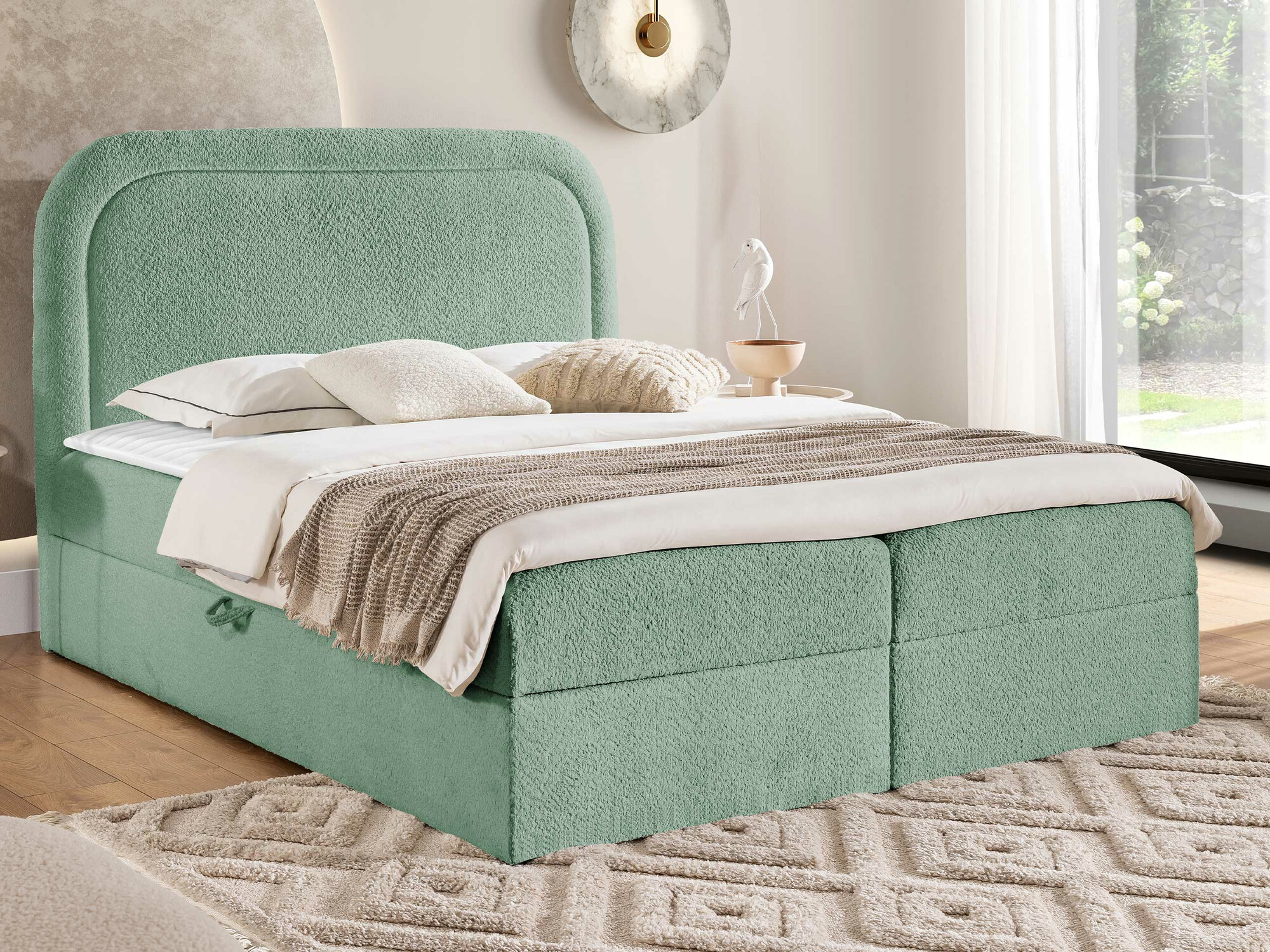 Pat boxspring Color (Coral 55)