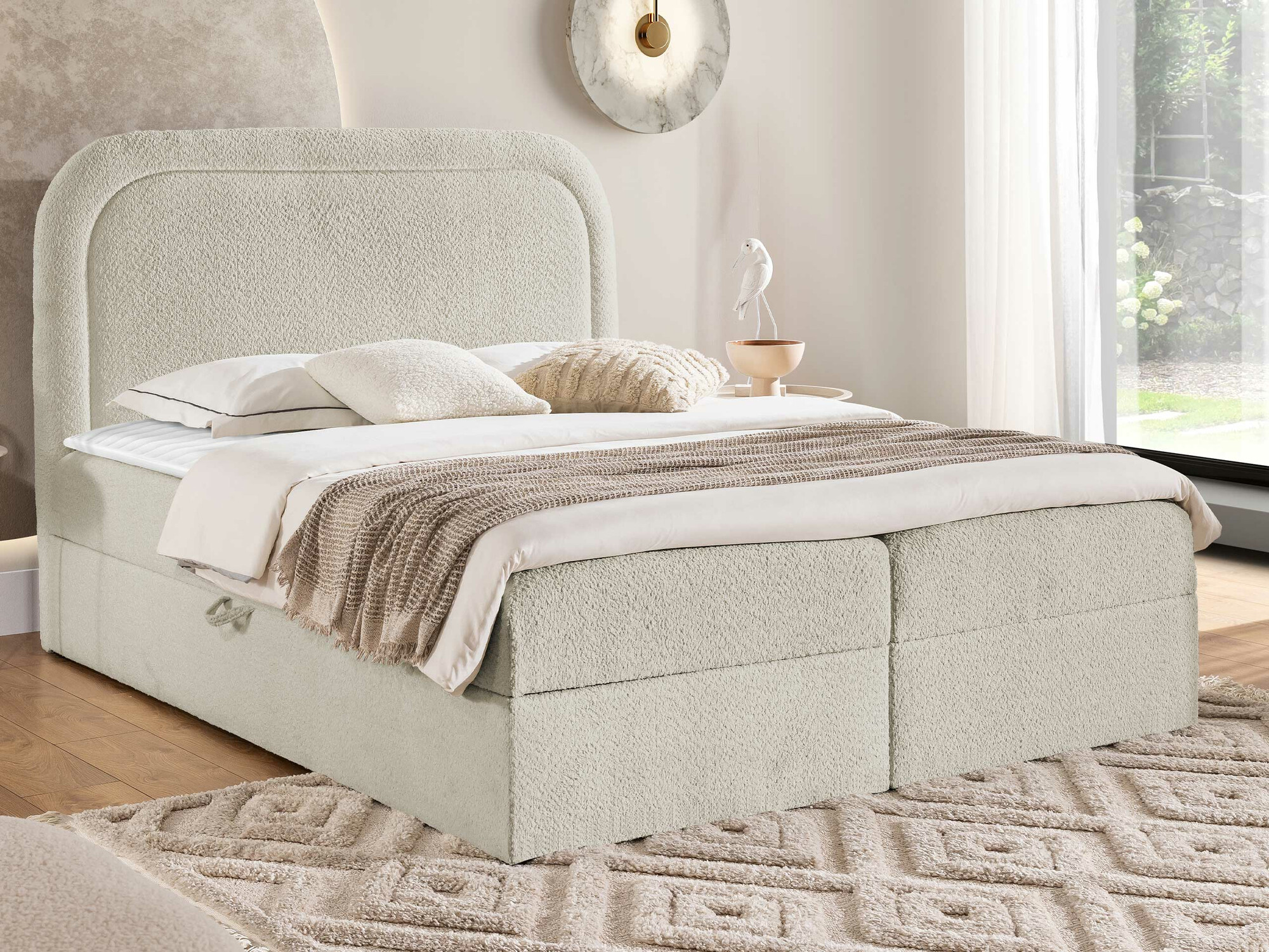 Pat boxspring Color (Coral 65)