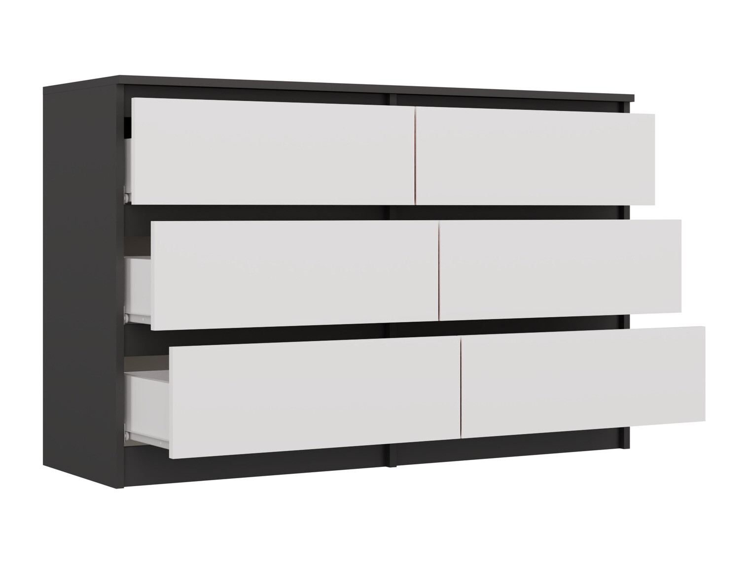 Comodă Elbvelu 103 (Antracit + Alb)