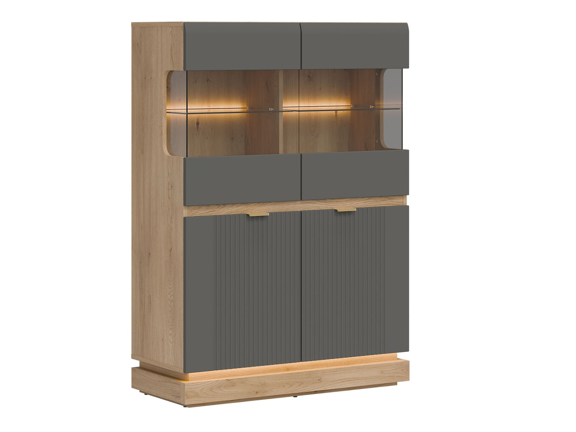 Bufet Teselbu 105 (Gri + Stejar)