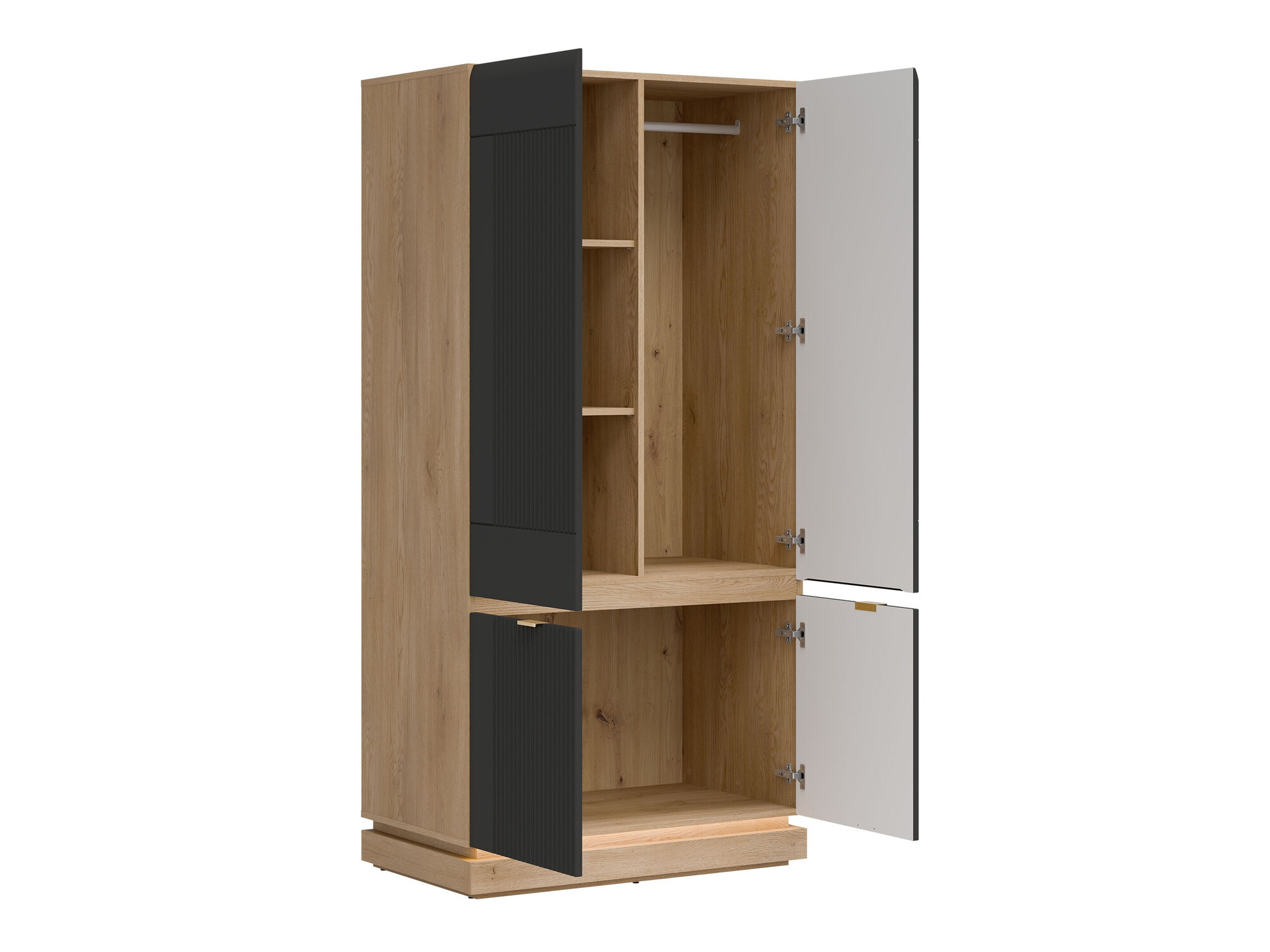 Set dormitor Teselbu 117 (Antracit + Stejar)