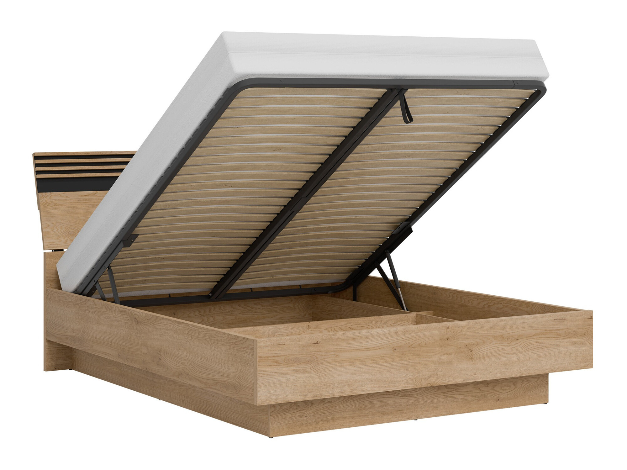Set dormitor Teselbu 117 (Antracit + Stejar)