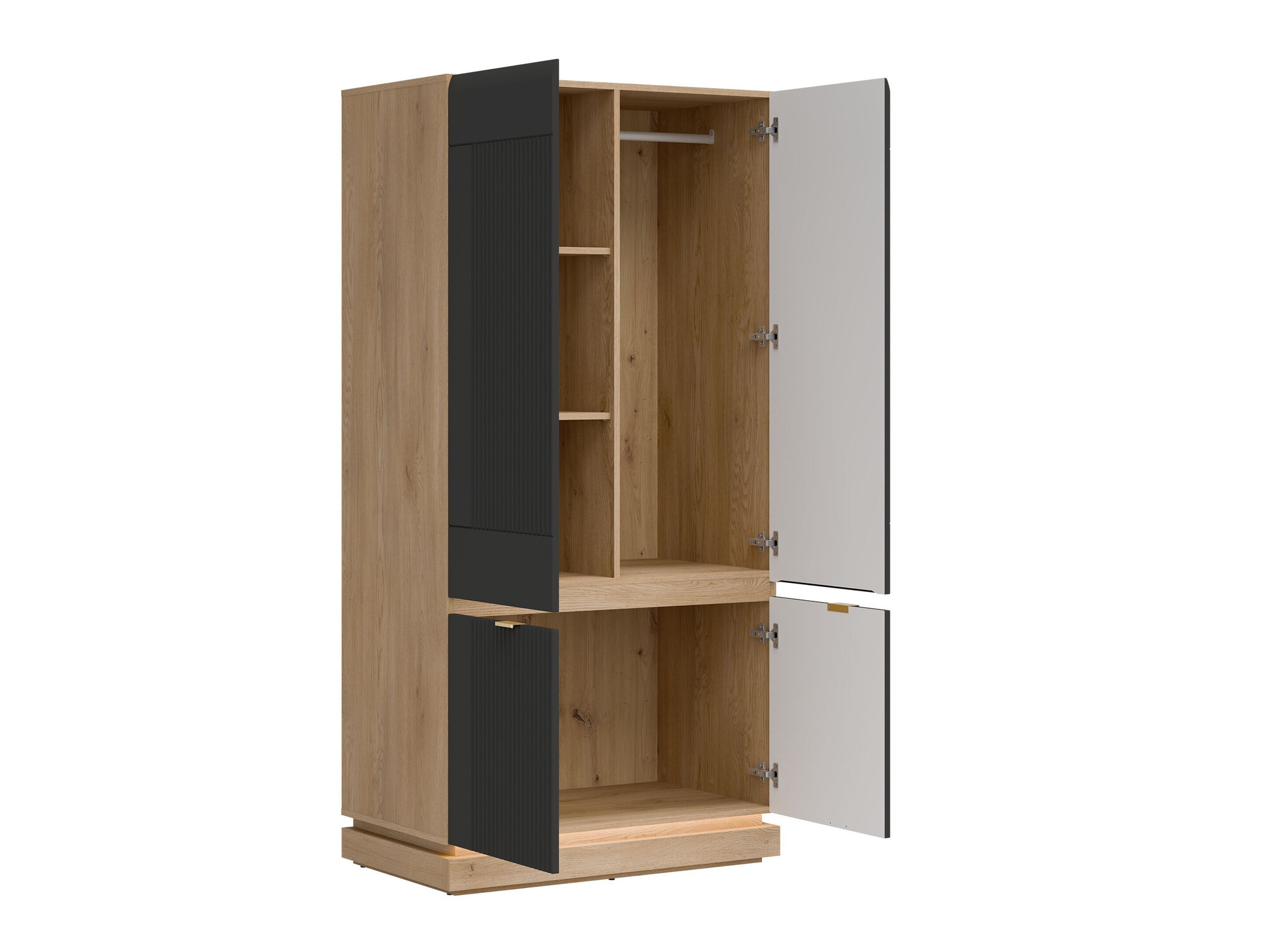 Set dormitor Teselbu 117 (Antracit + Stejar)