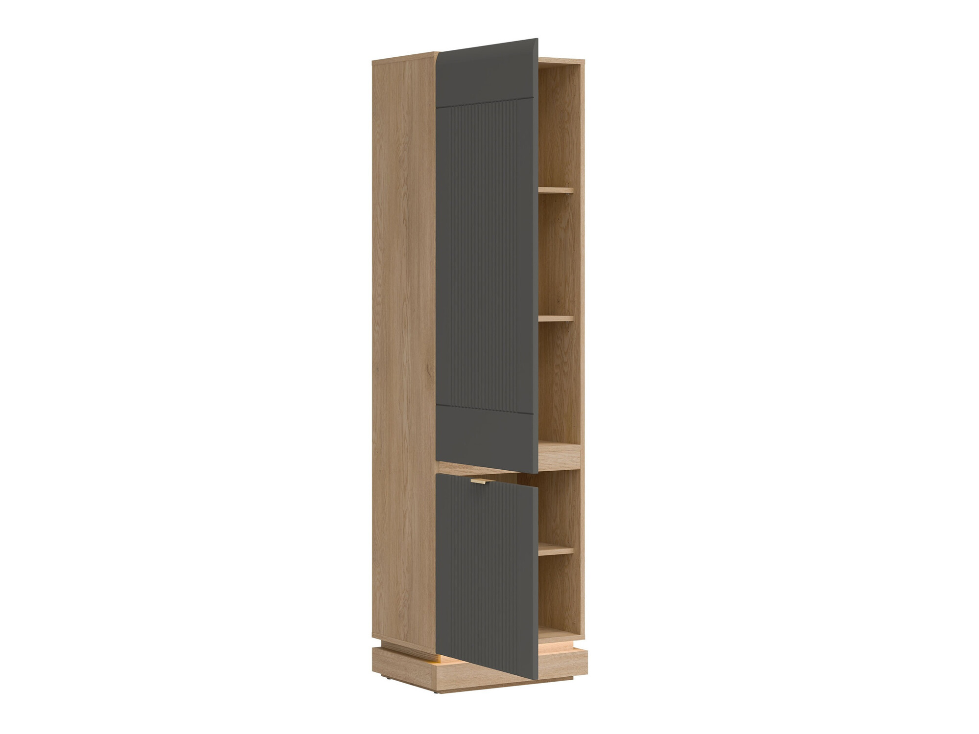 Set dormitor Teselbu 117 (Gri + Stejar)