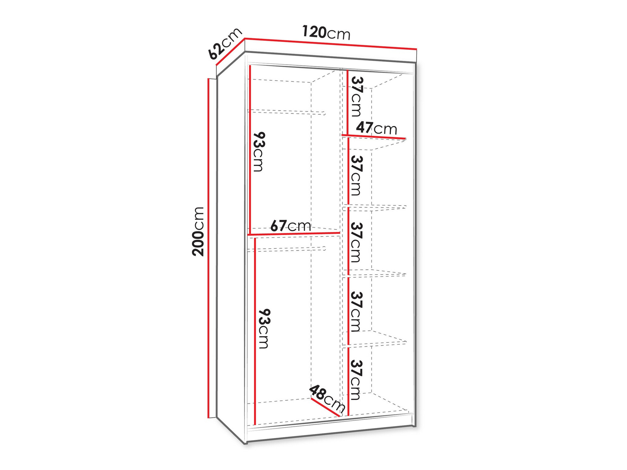 Dulap Hartford 501 (Negru)