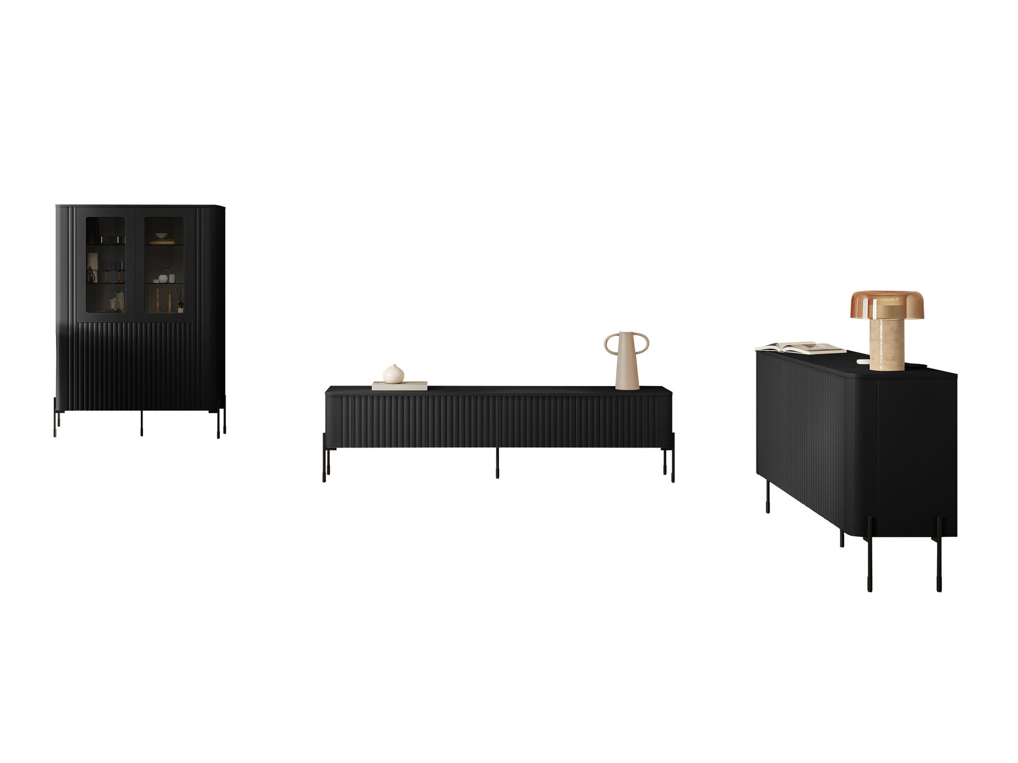 Set de living Nobilitas (Negru)