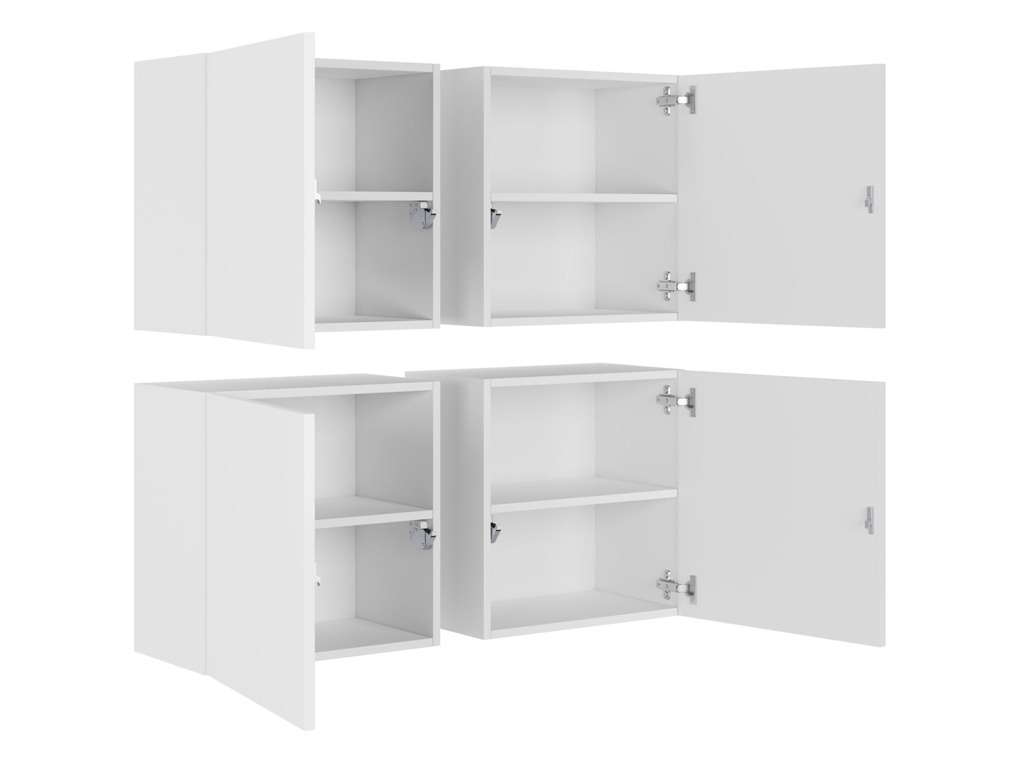 Comode TV de living Vilrin (Alb + Alb lucios)
