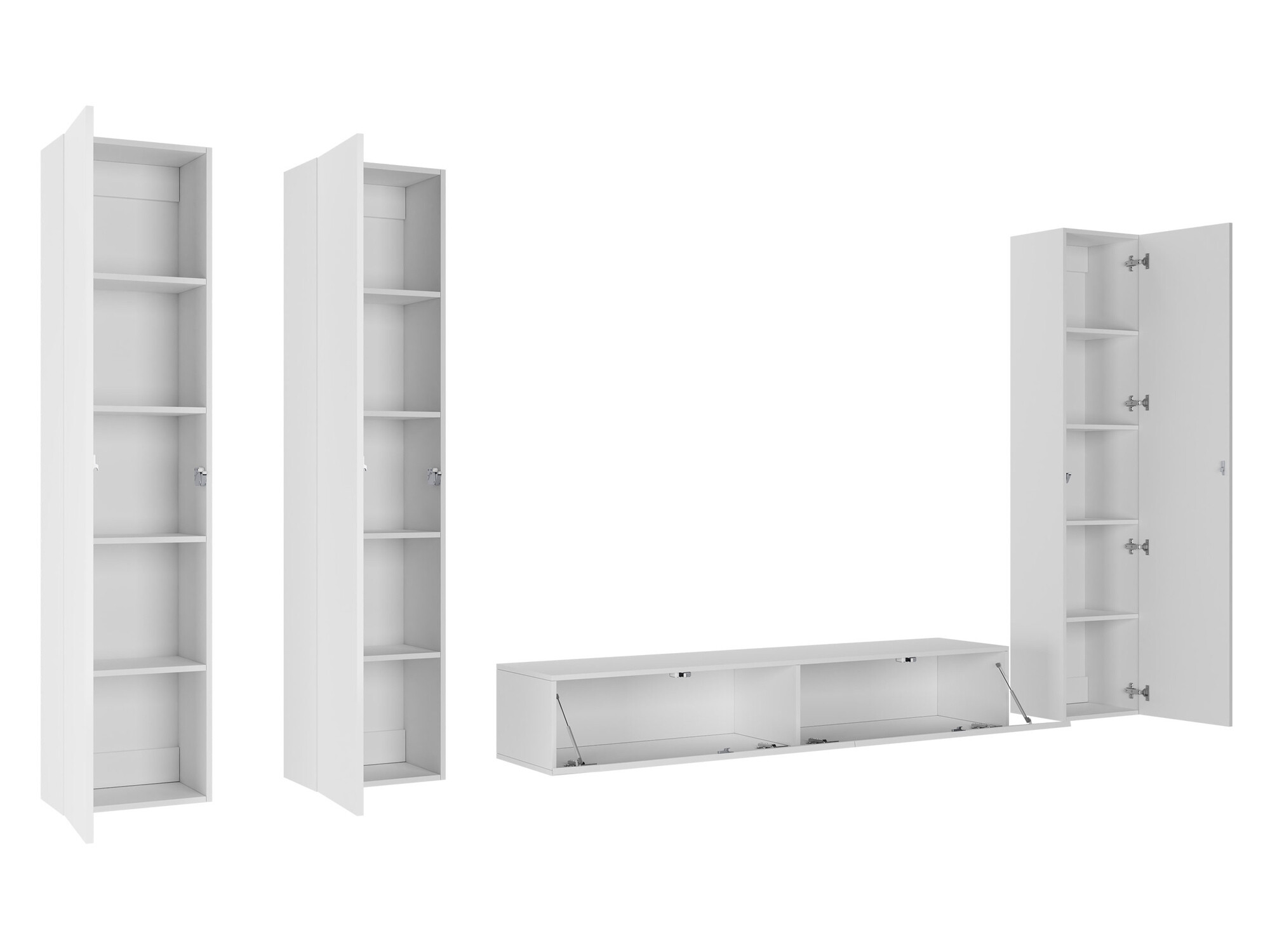 Set de living Vilrin (Alb + Alb lucios)
