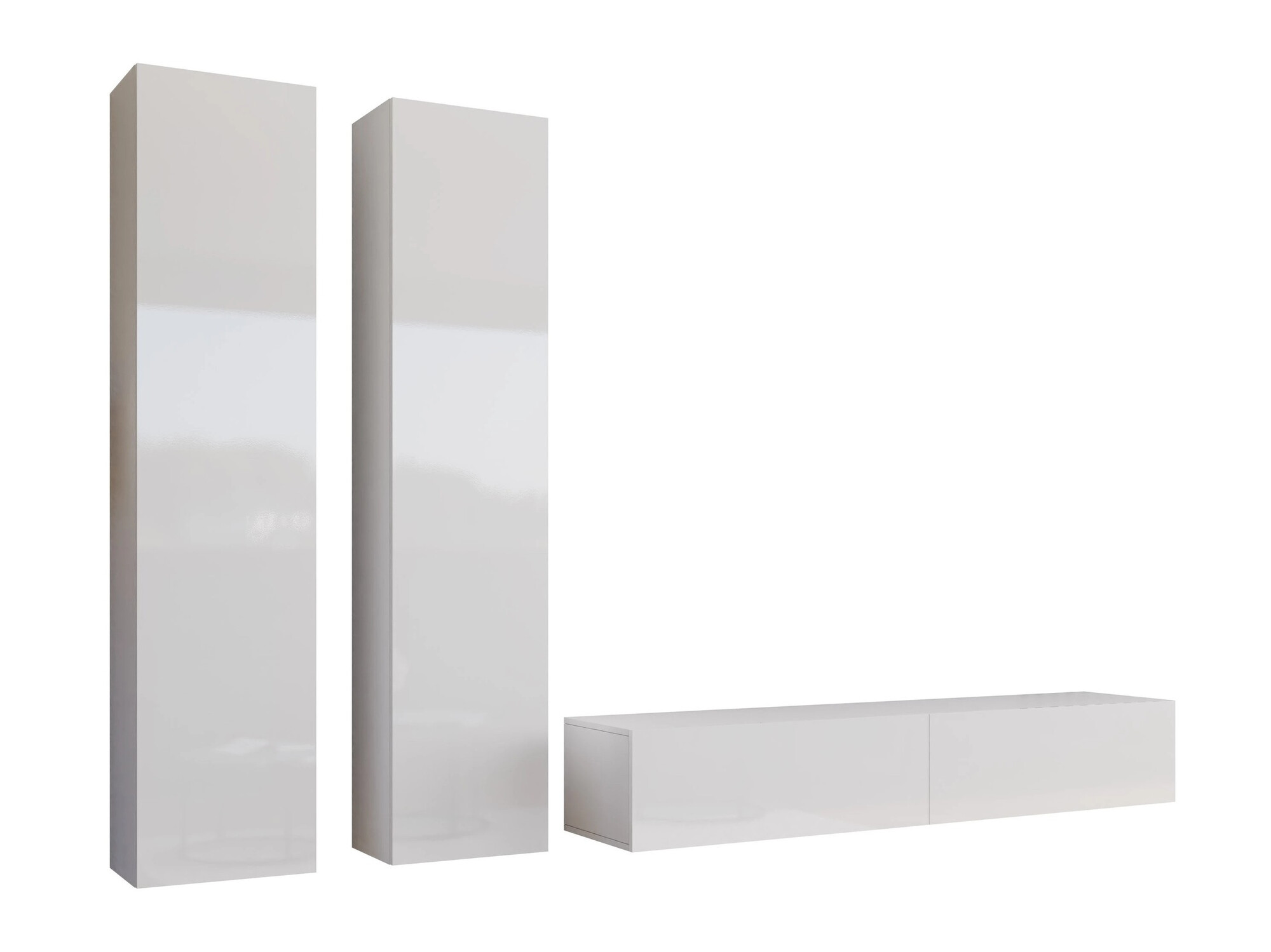 Set de living Vilrin II (Alb + Alb lucios)