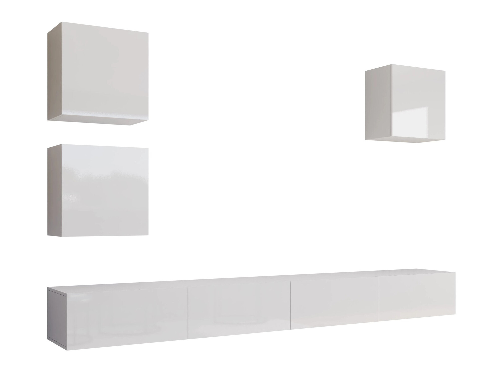 Set de living Vilrin III (Alb + Alb lucios)