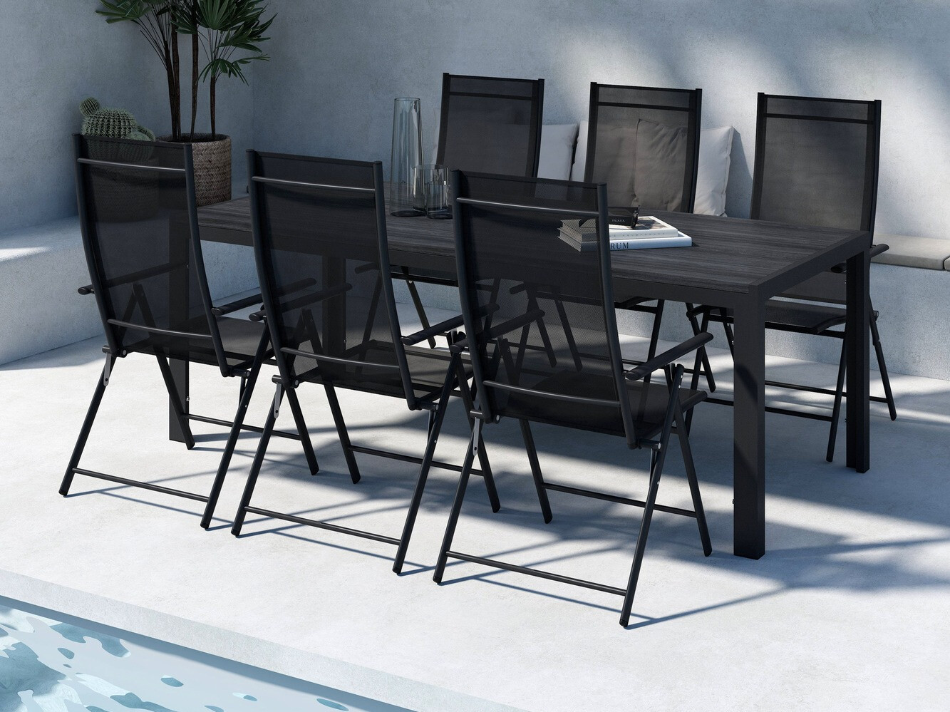 Masă de exterior Dallas 4835 (Negru)