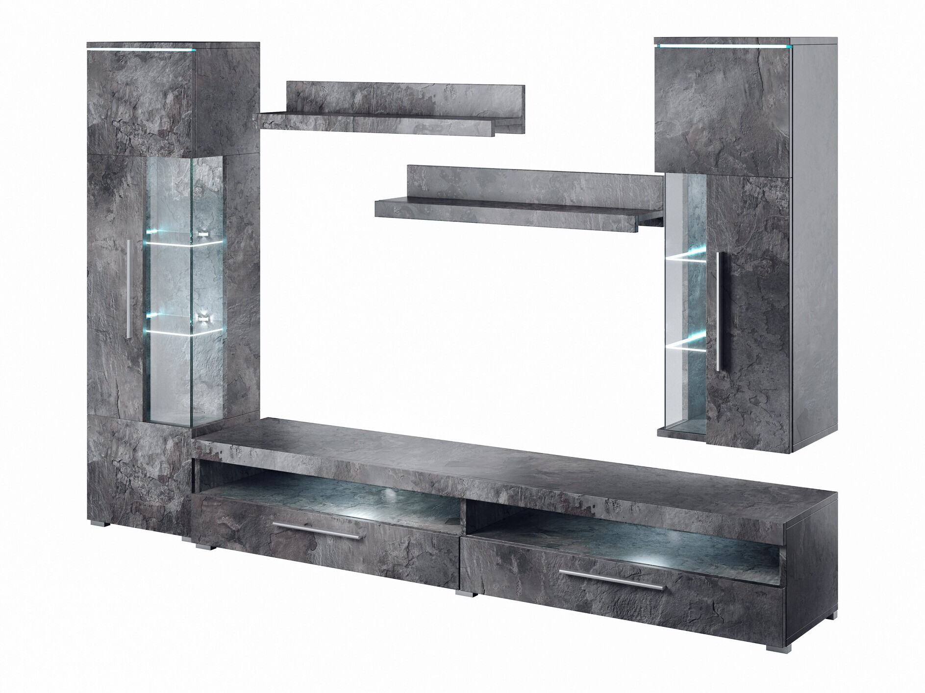 Set de living Torvire 108 (Beton închis la culoare)
