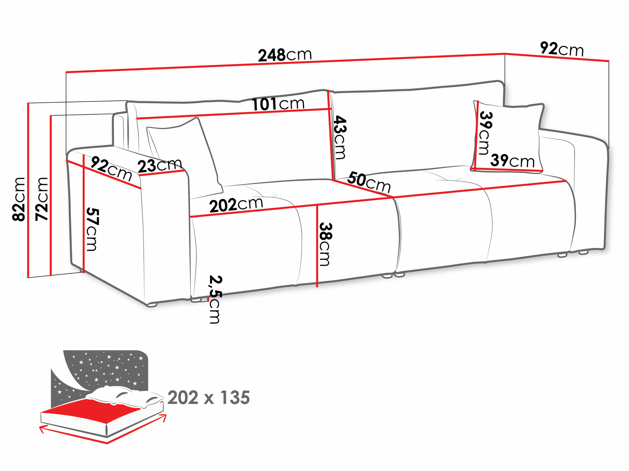 Canapea extensibilă Comfivo Laurus (Velo 626)