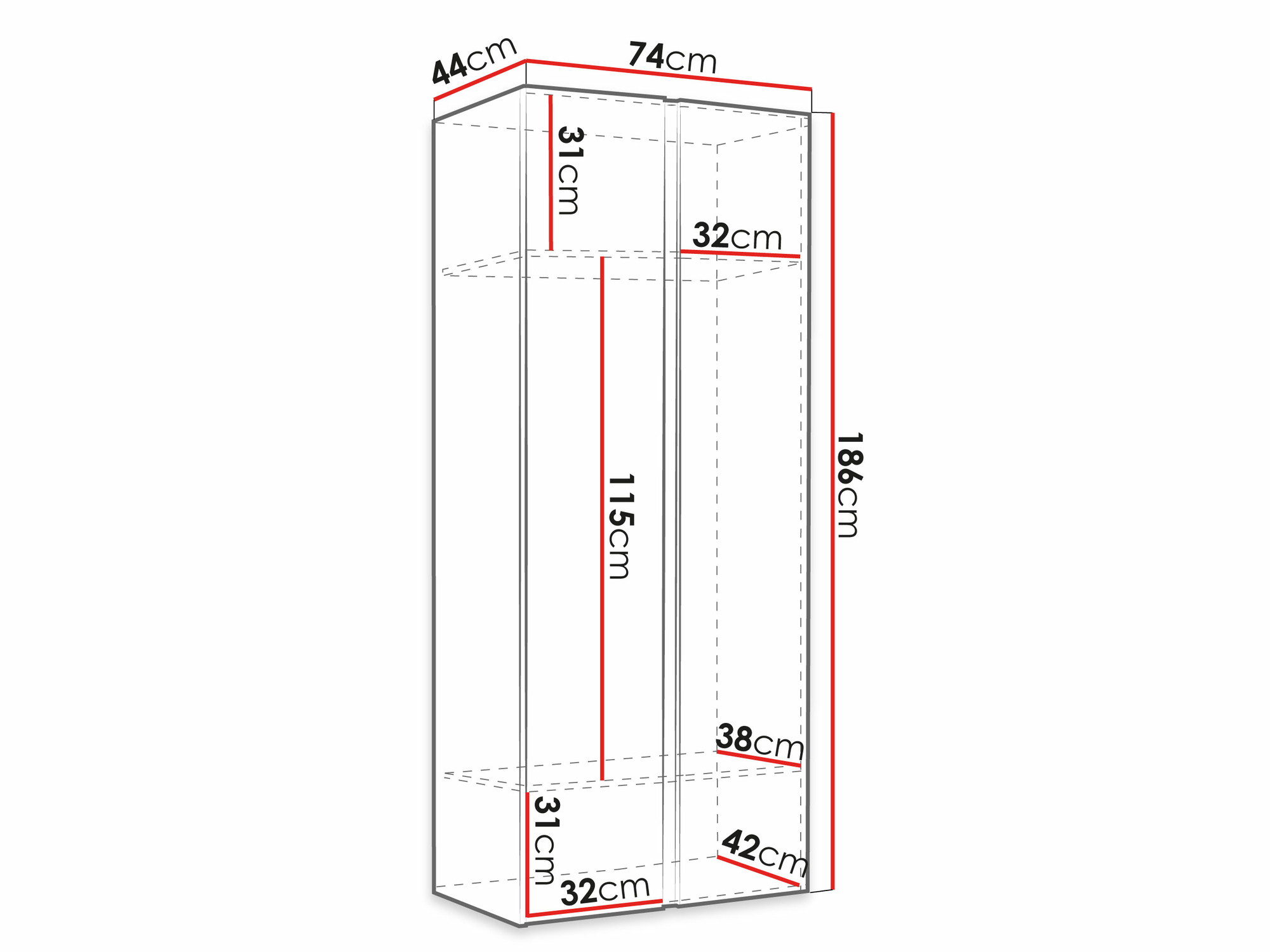 Dulap Hartford 395 (Alb)