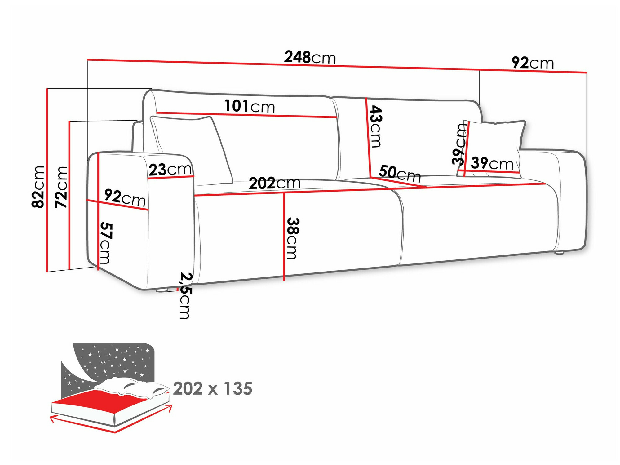Canapea extensibilă Doctral (Poso 05)