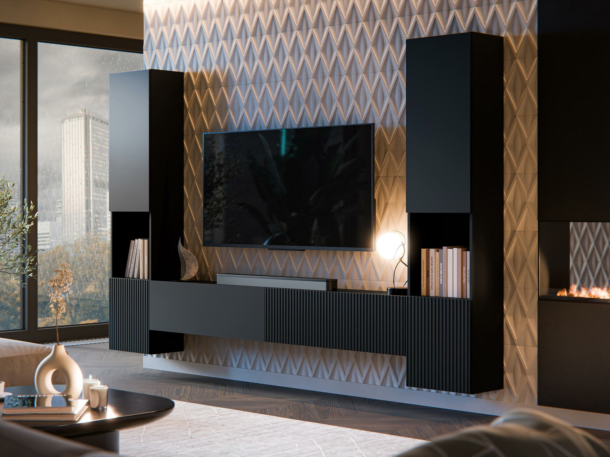 Set de living Species III (Negru)