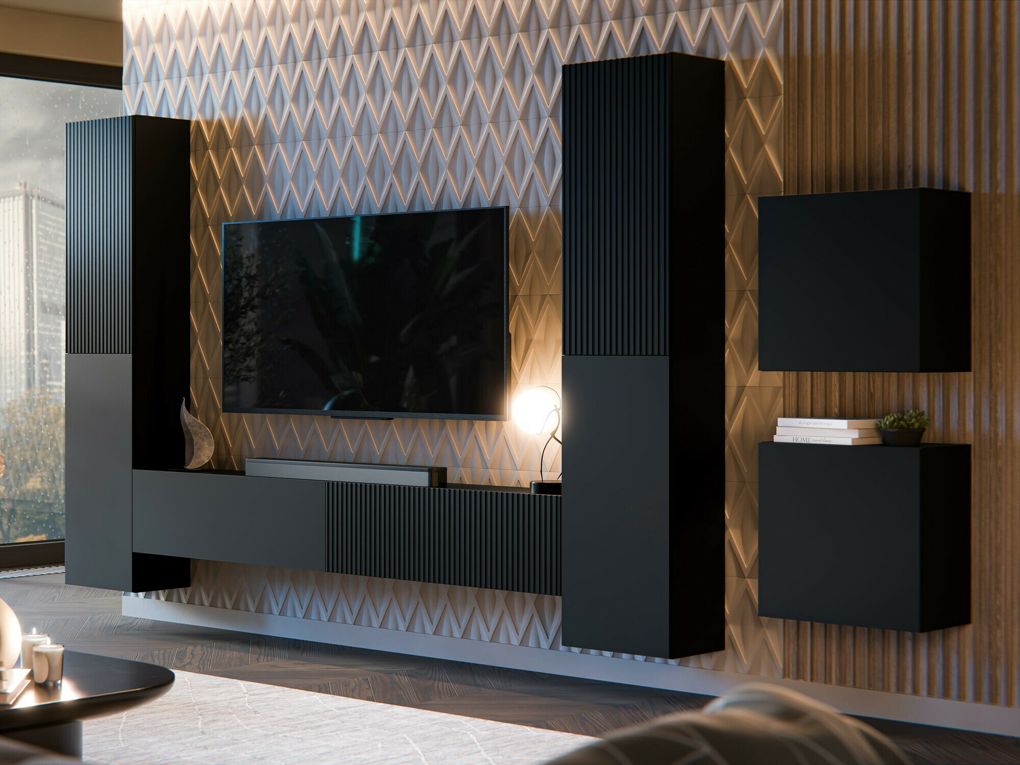 Set de living Species V (Negru)