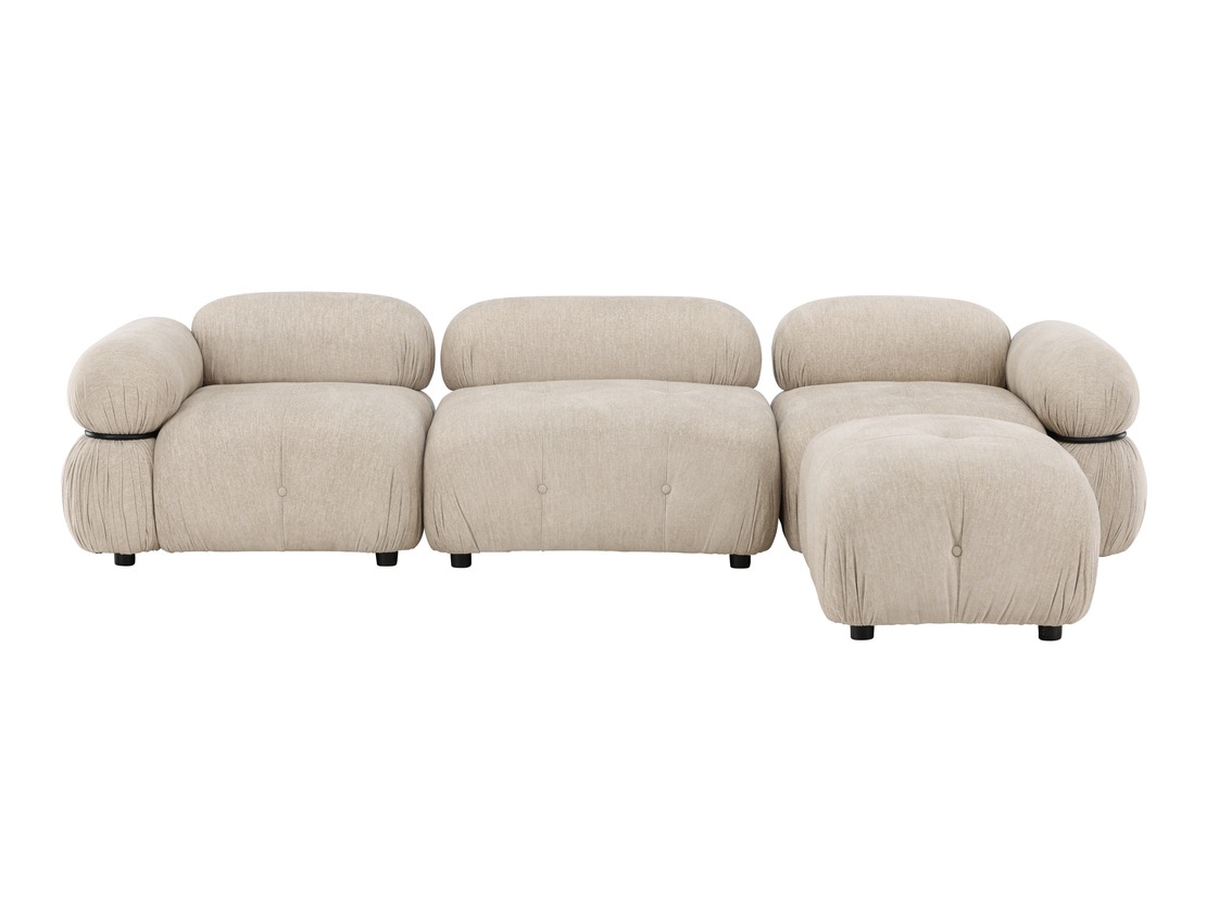 Canapea modulară Evardale 104 (Bej + Negru)