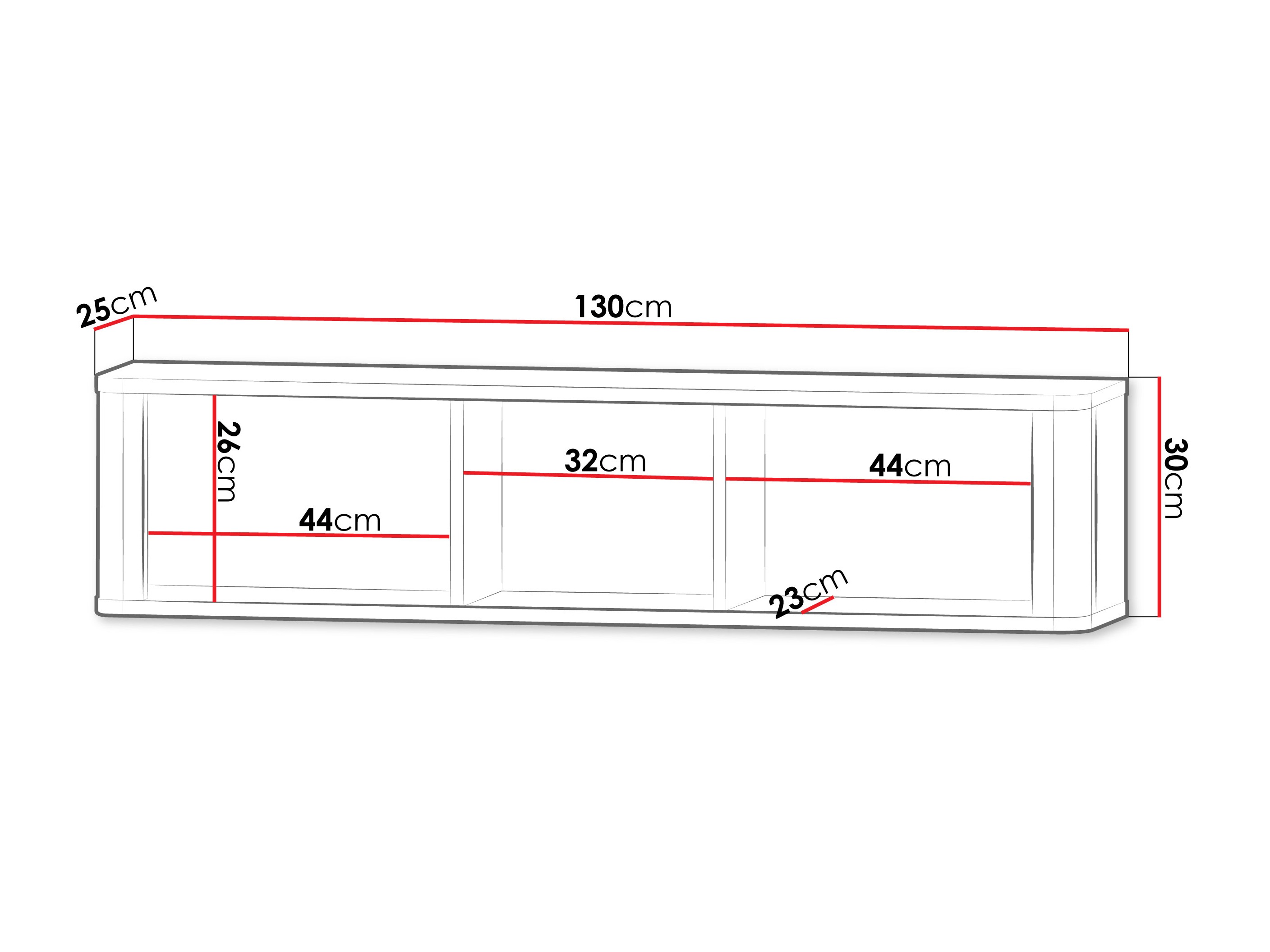 Raft de perete Lufela 119 (Cașmir + Nuc)
