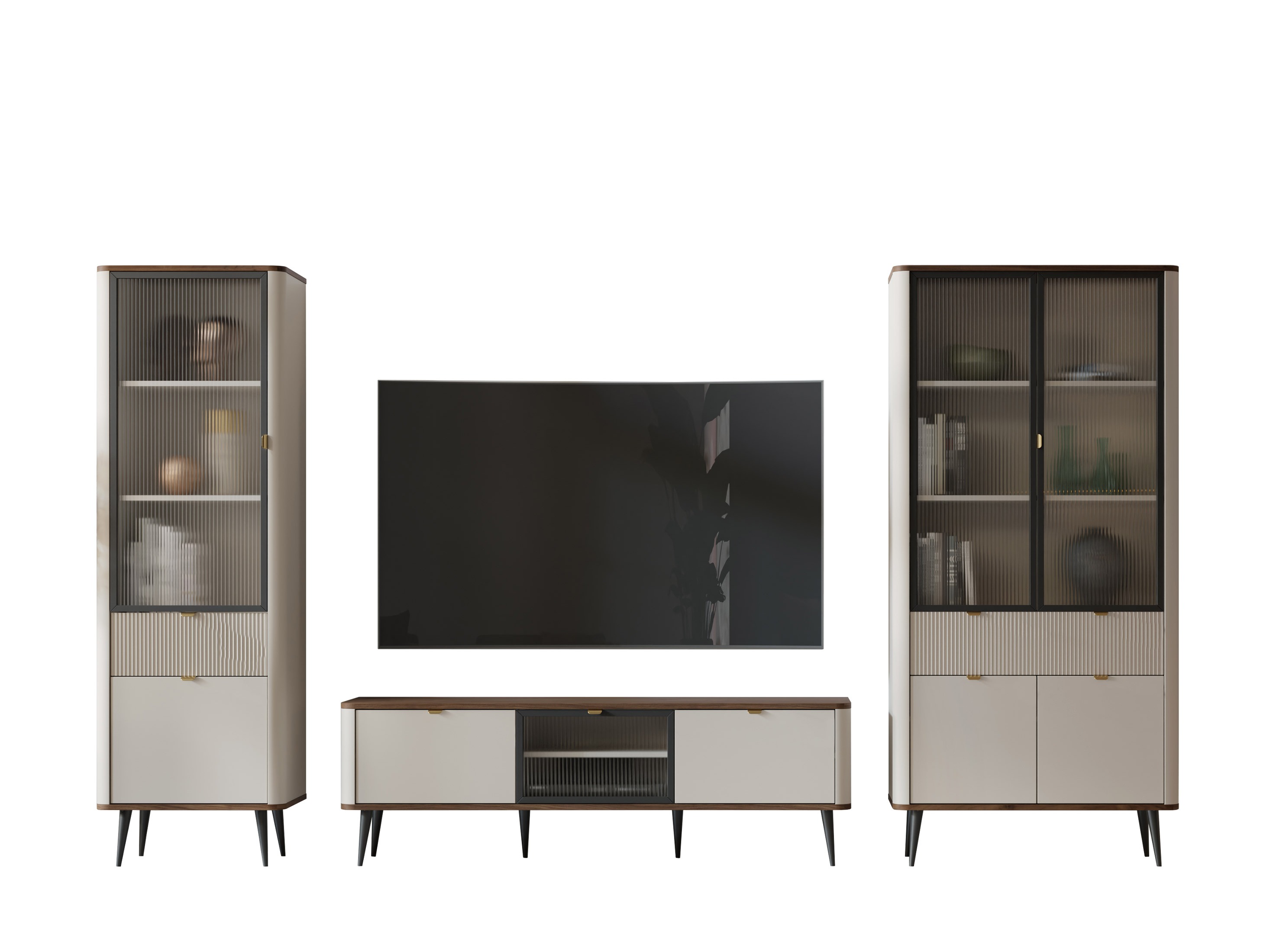 Set de living Lufela 121 (Cașmir + Nuc)