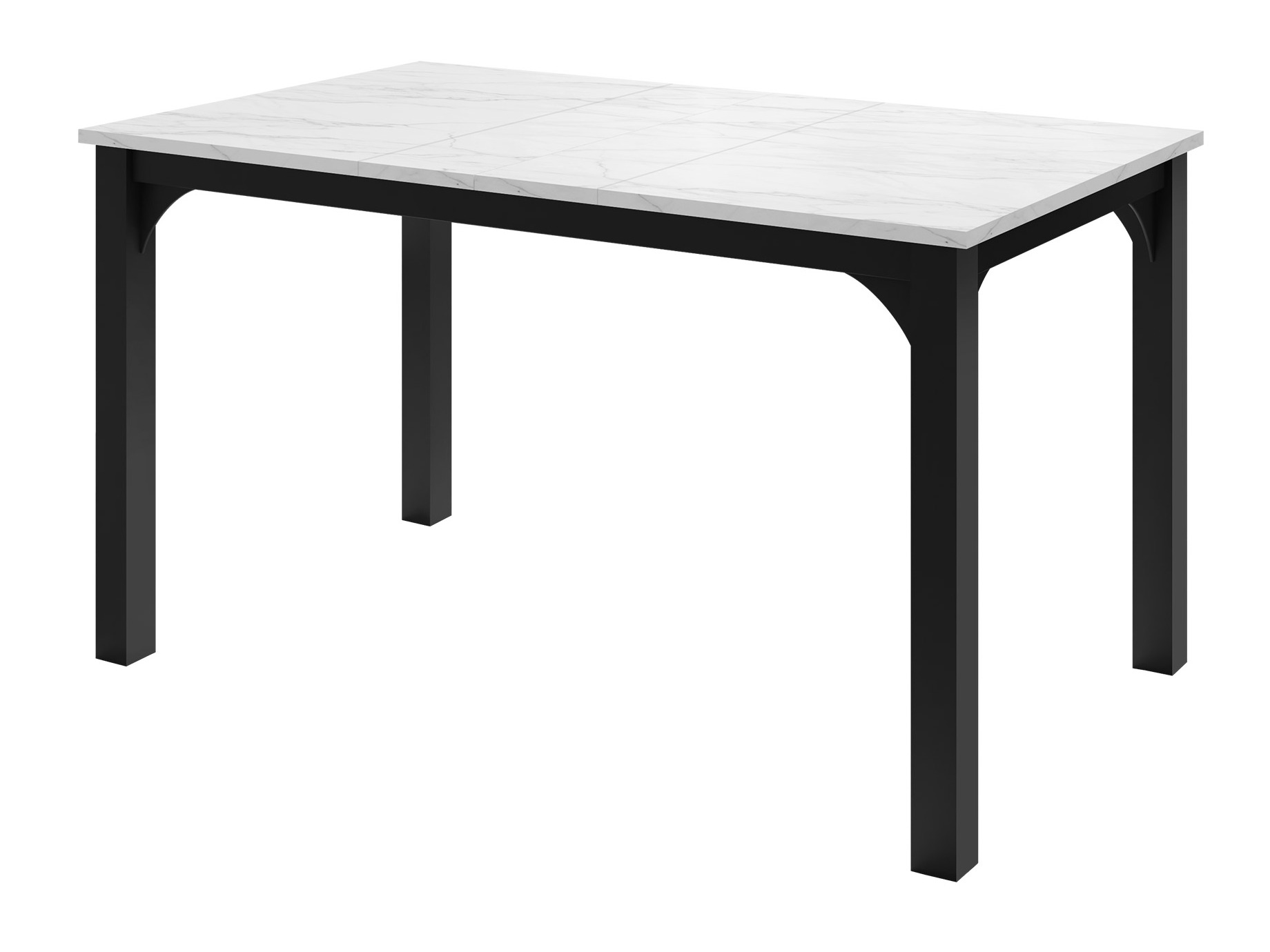 Masă Oswego 136 (Marmură albă + Negru)