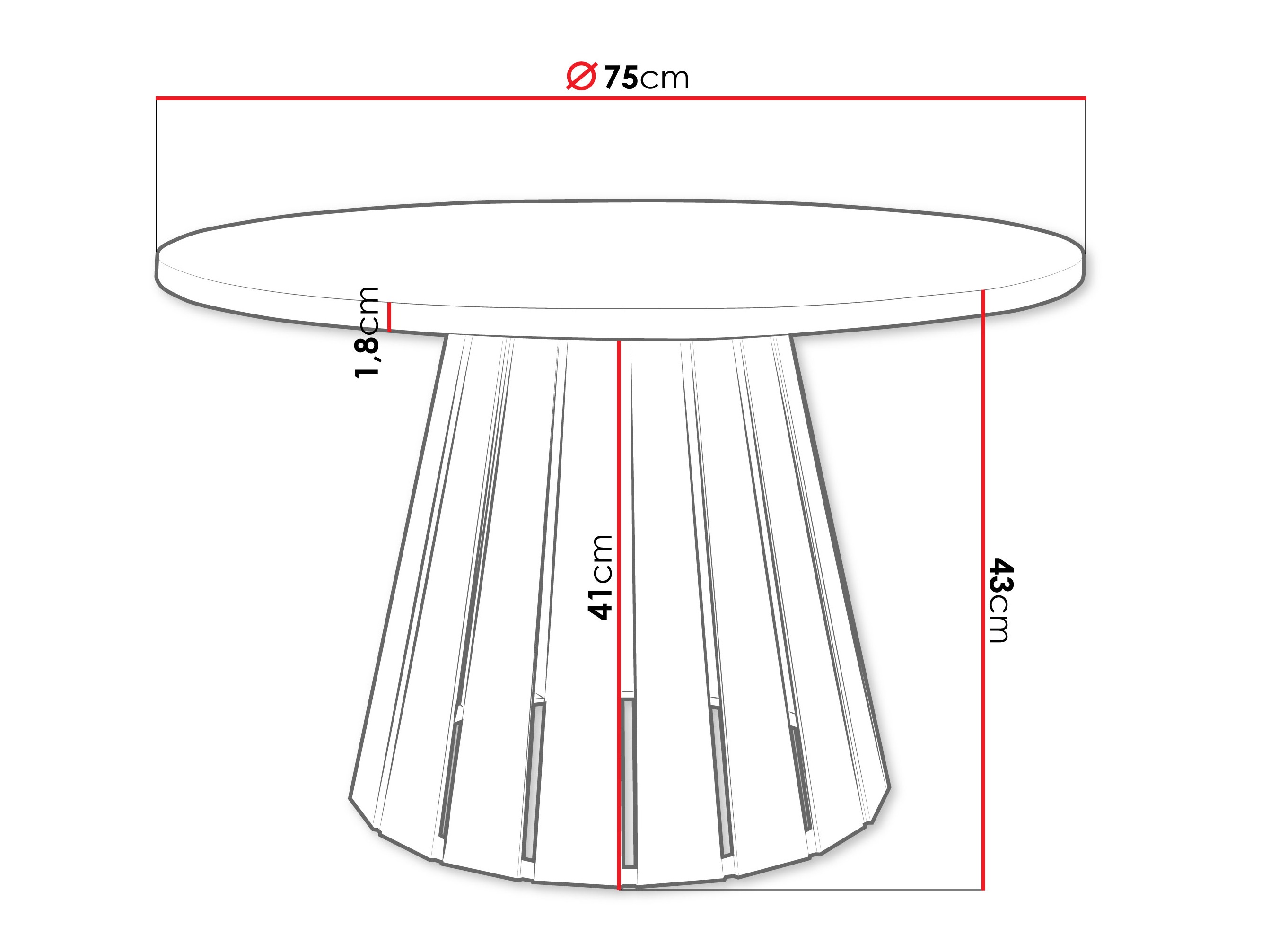 Măsuță de cafea Oswego 134 (Negru)