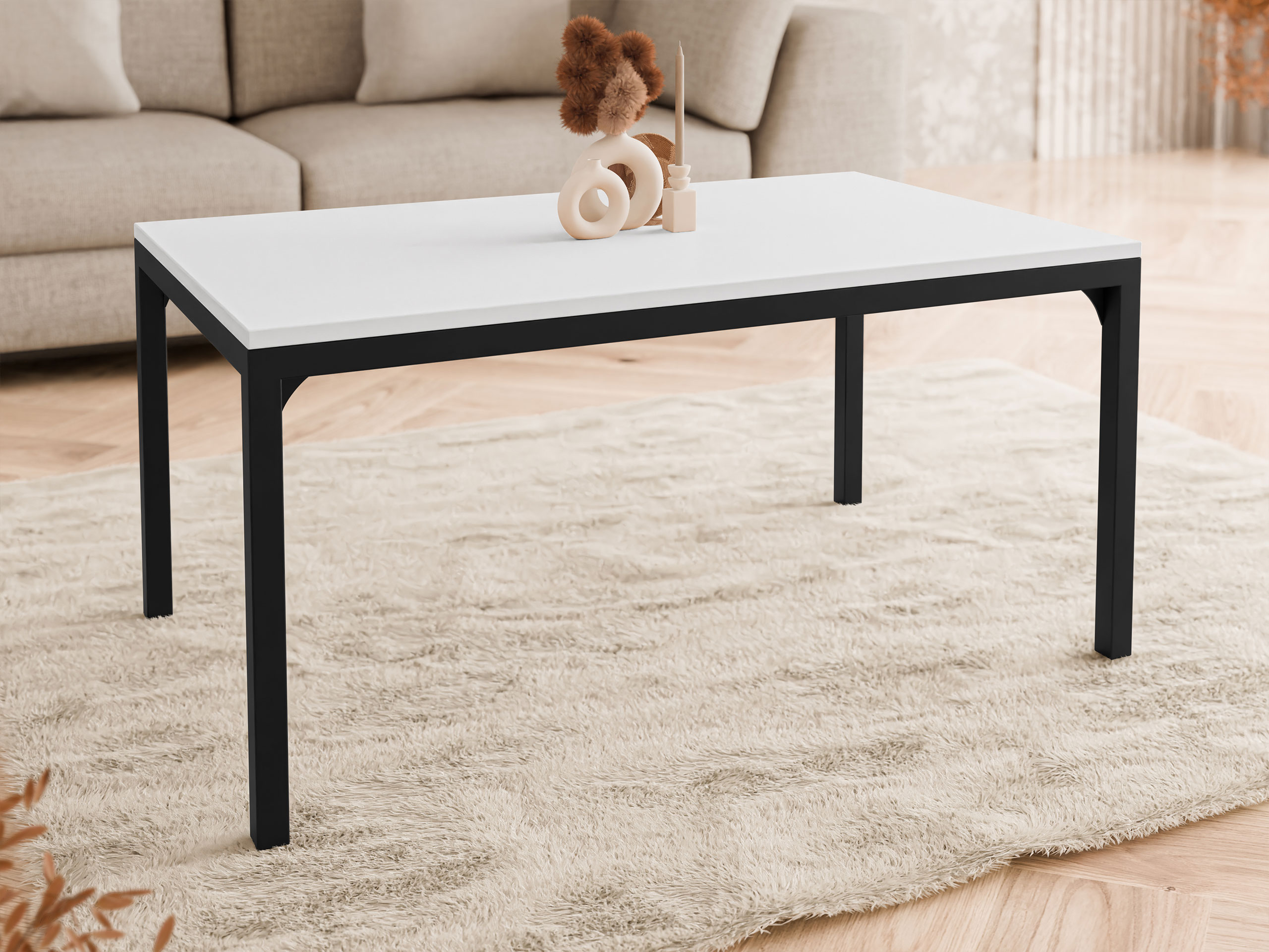 Măsuță de cafea Oswego 138 (Alb + Negru)
