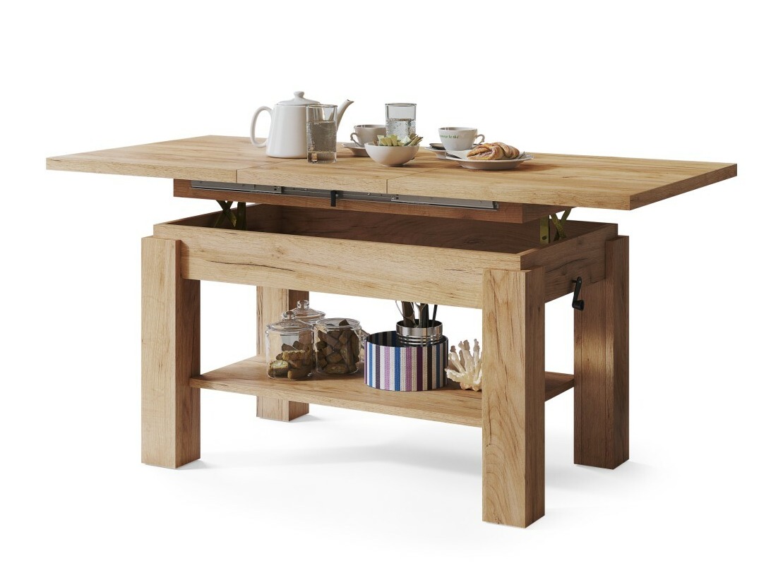 Măsuță de cafea extensibila Glendale 100 (Stejar Craft auriu)