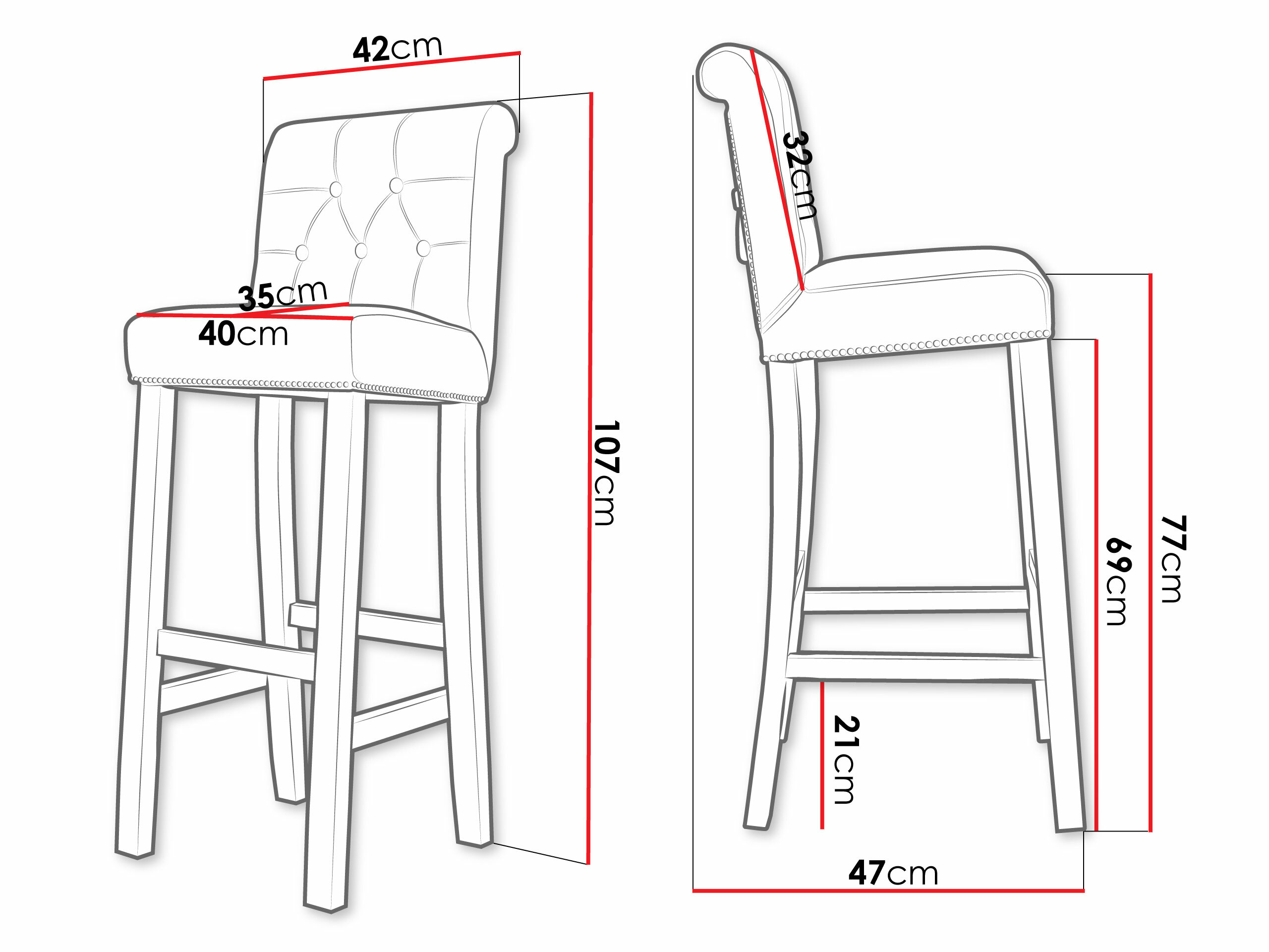 Scaun bar Jackson 100 (Magic Velvet 2258)