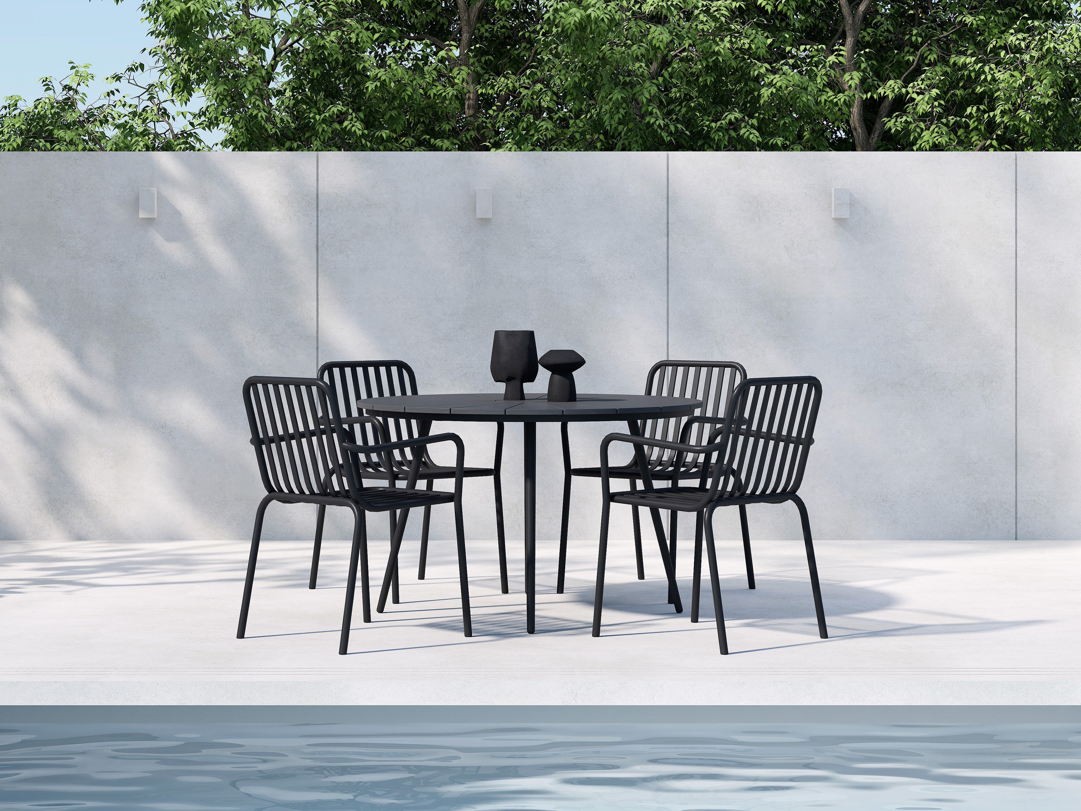 Masă de exterior Dallas 4858 (Negru)