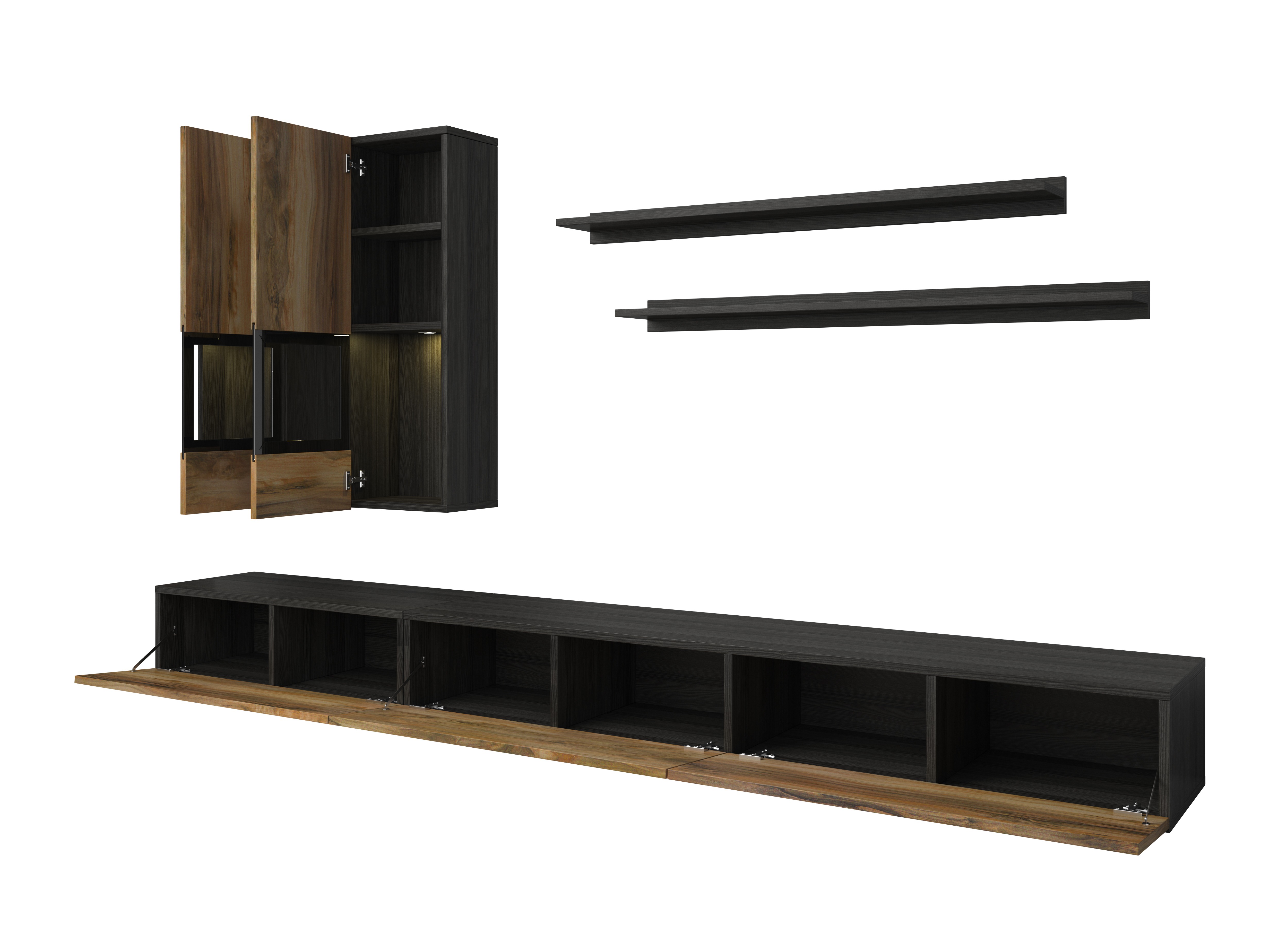 Set de living Serodeu 100 (Nuc + Maro închis)