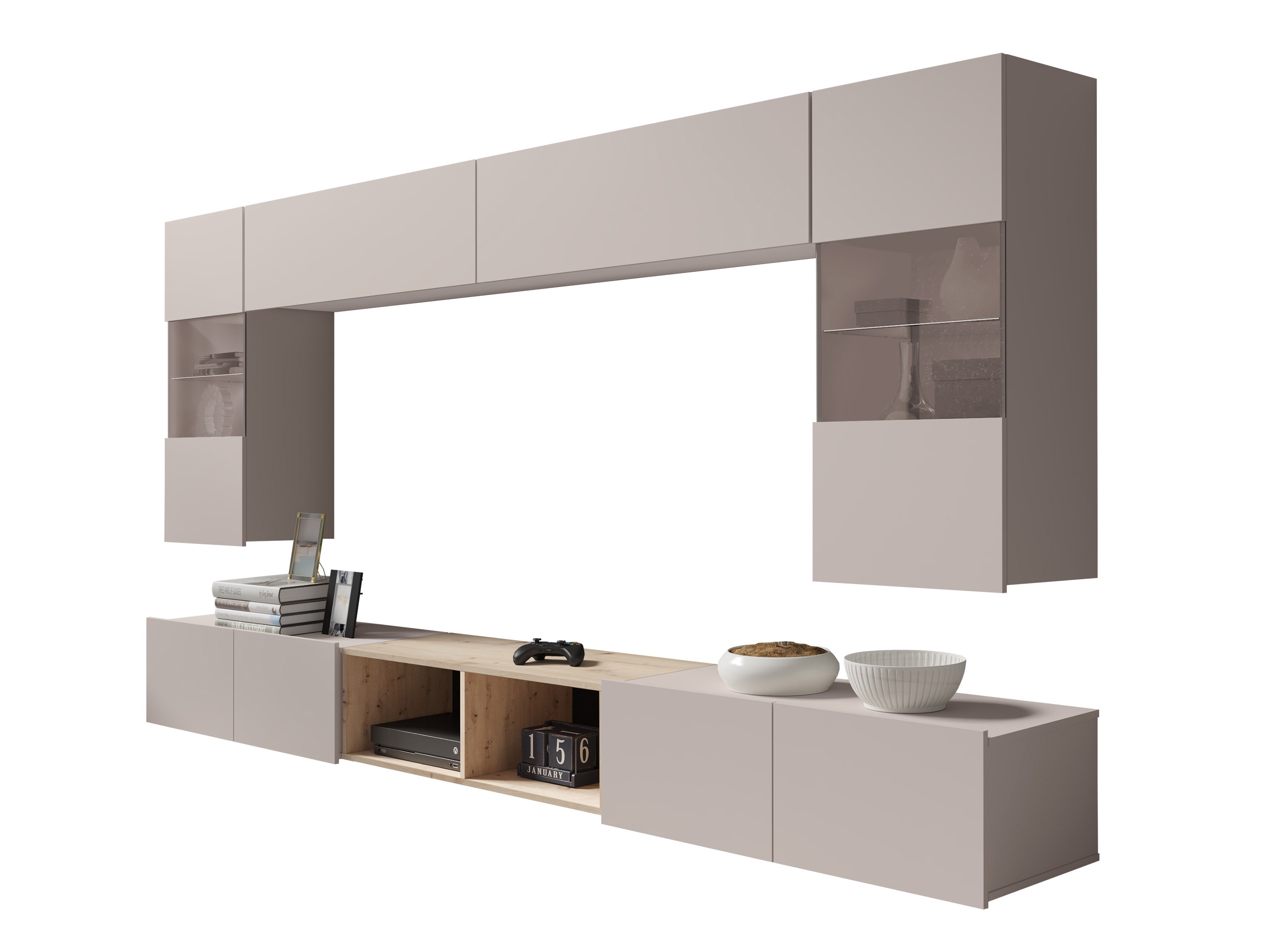 Set de living Remus XXIV (Cașmir + Stejar artizan)