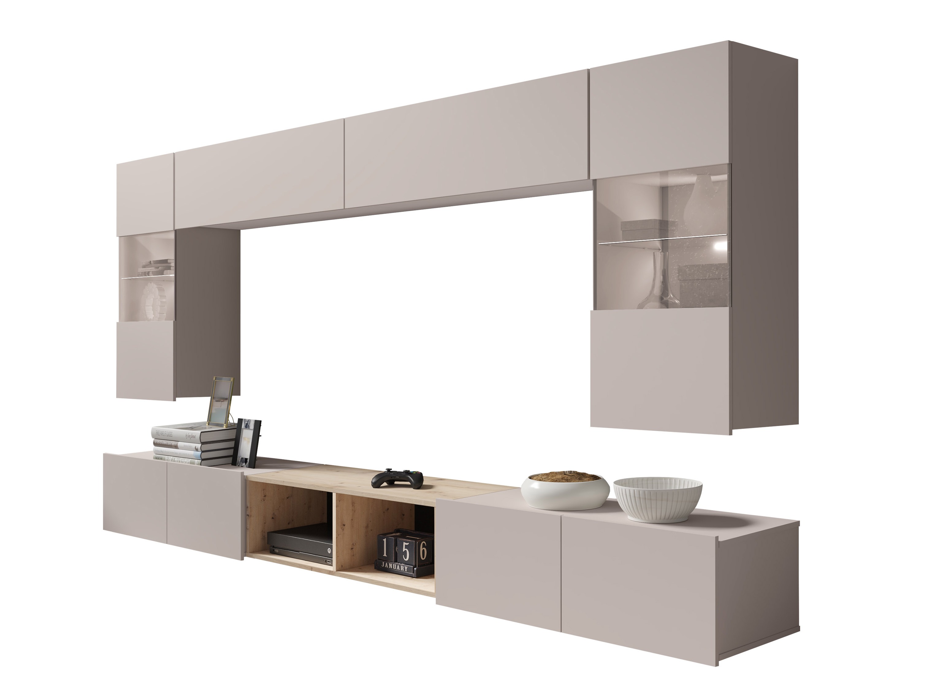 Set de living Remus XXIV (Cașmir + Stejar artizan)