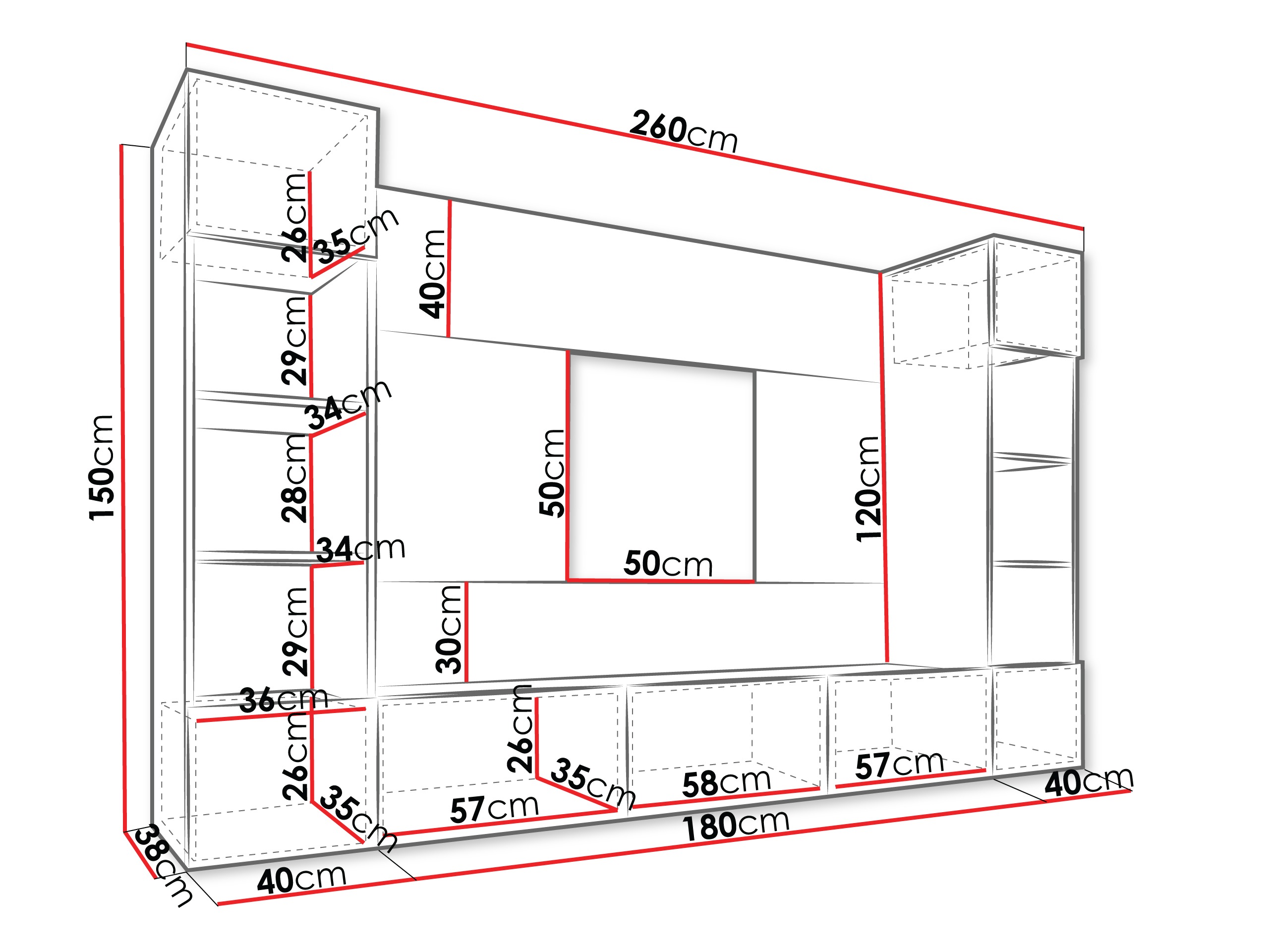 Set de living Comfivo Salix I (Bej + Stejar Cremona)