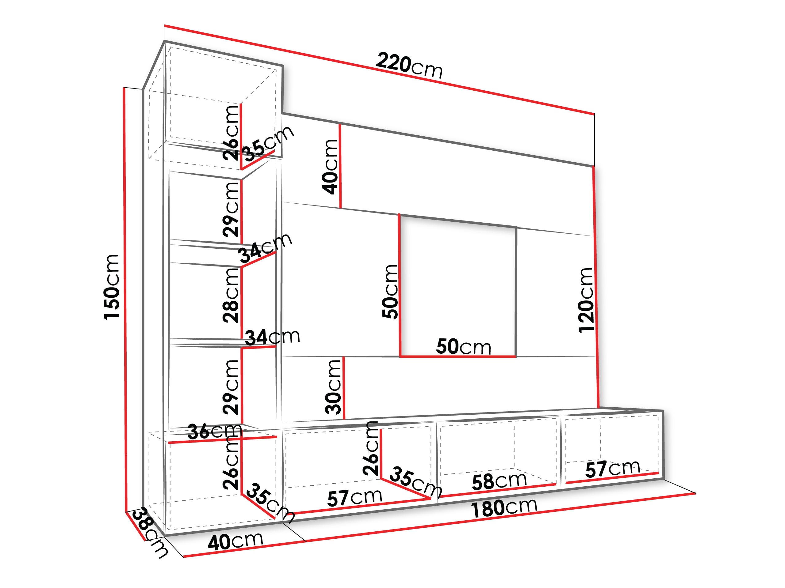 Set de living Comfivo Salix II (Bej + Stejar Cremona)