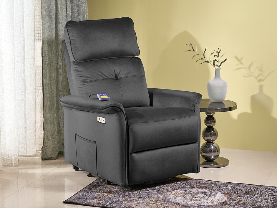Fotoliu recliner Houston 1979 (Negru)