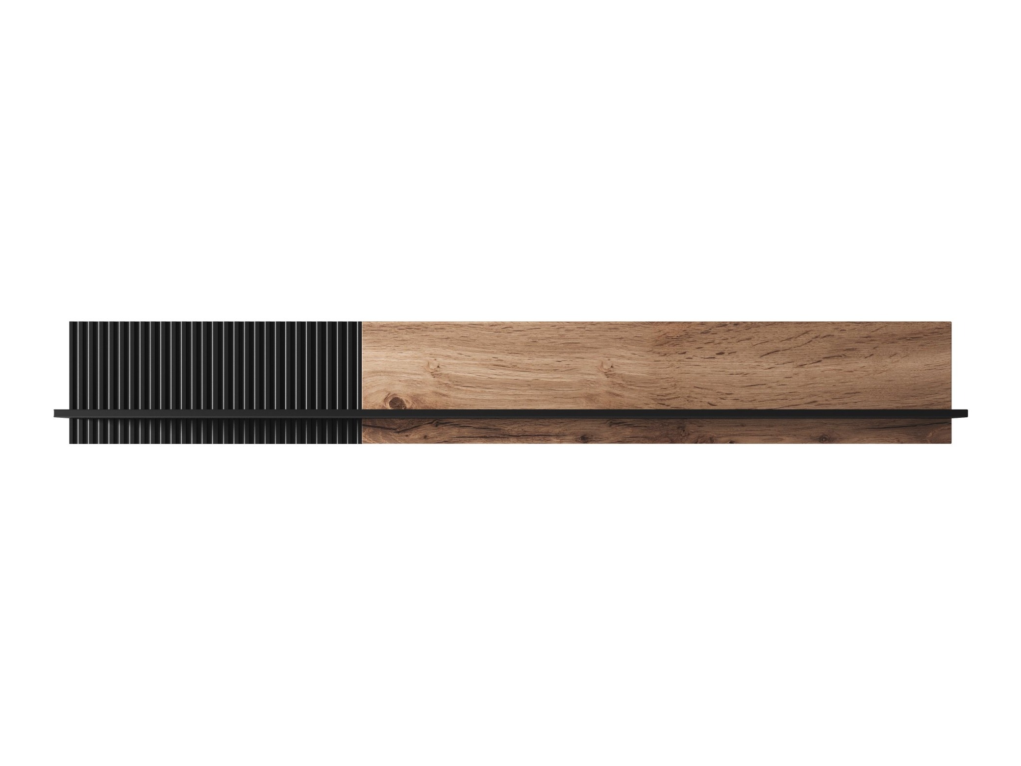 Raft de perete Luelia 122 (Negru + Stejar Wotan)