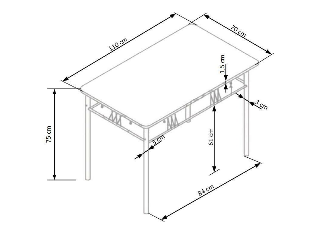 Set de mese Houston 1251 (Stejar + Negru)