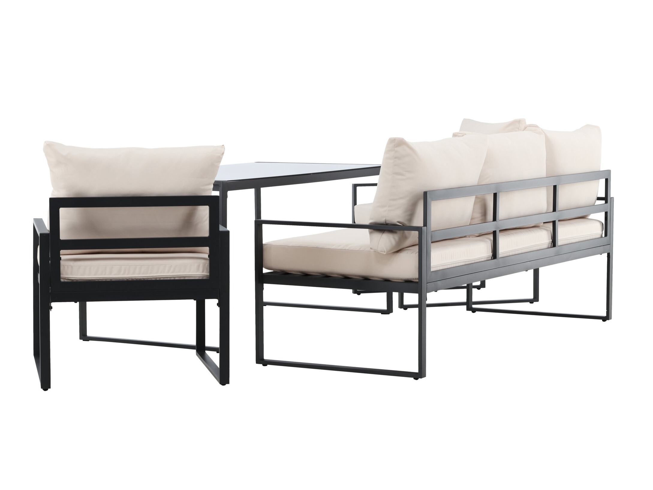 Set mobilier de exterior Dallas 4733 (Negru + Bej)
