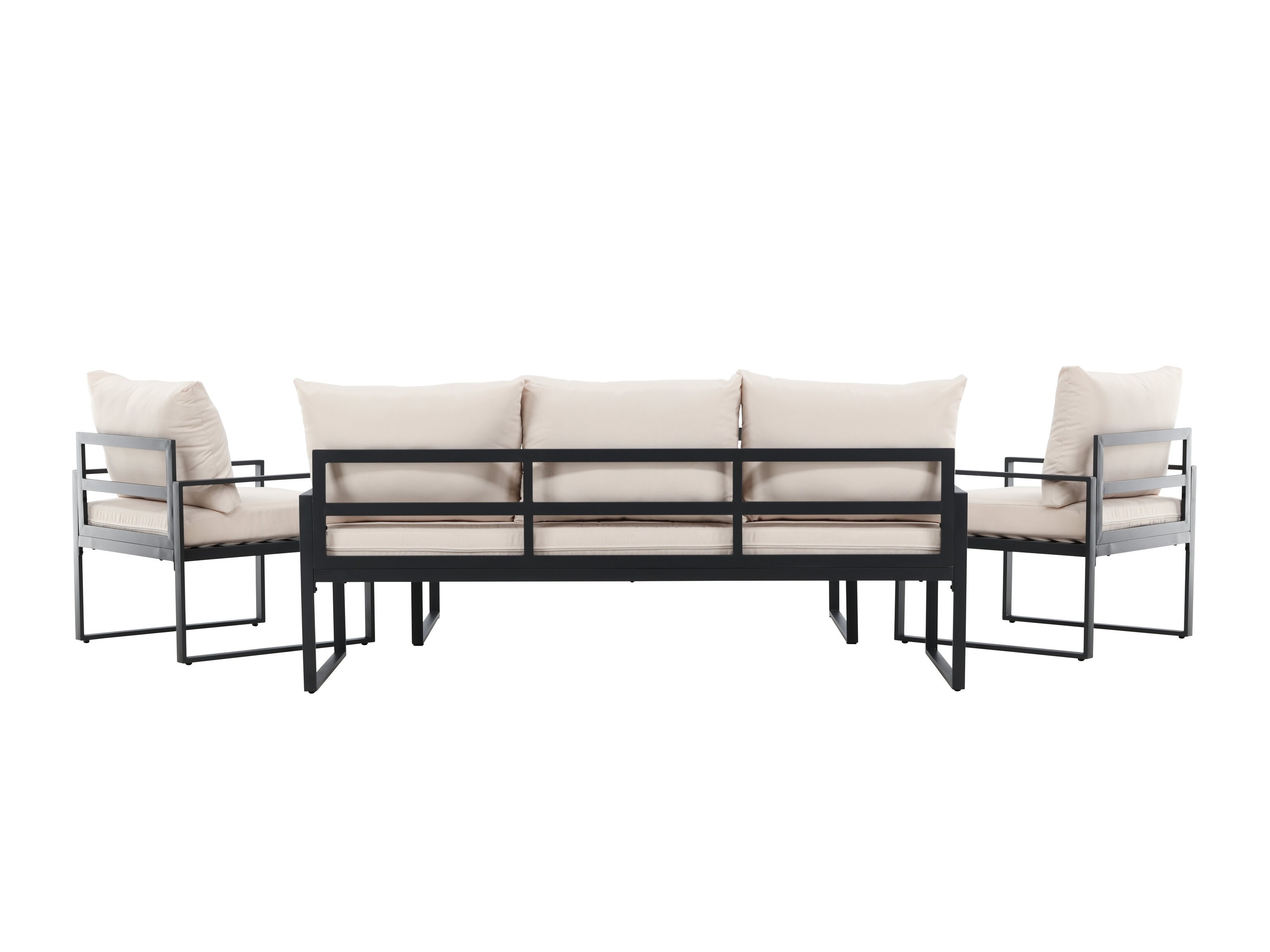 Set mobilier de exterior Dallas 4733 (Negru + Bej)