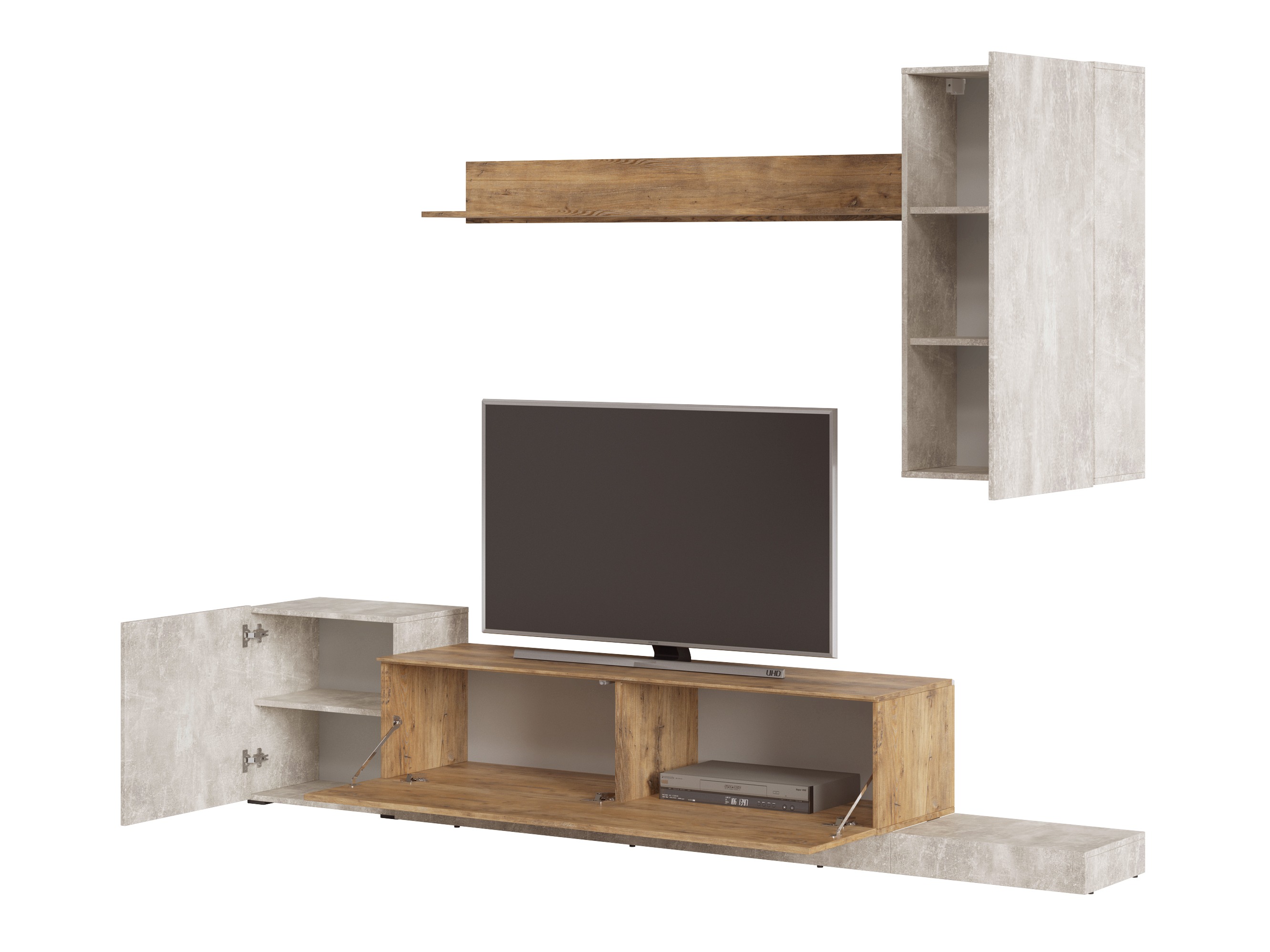 Set de living Ontario 158 (Gri deschis + Castan)