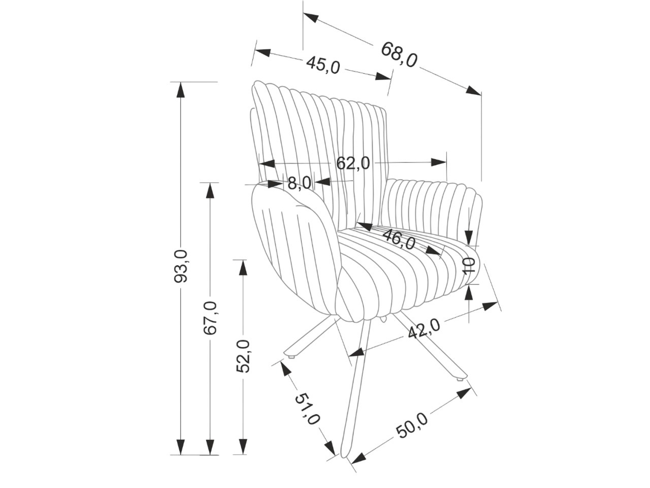 Scaun Houston 2015 (Crem + Negru)