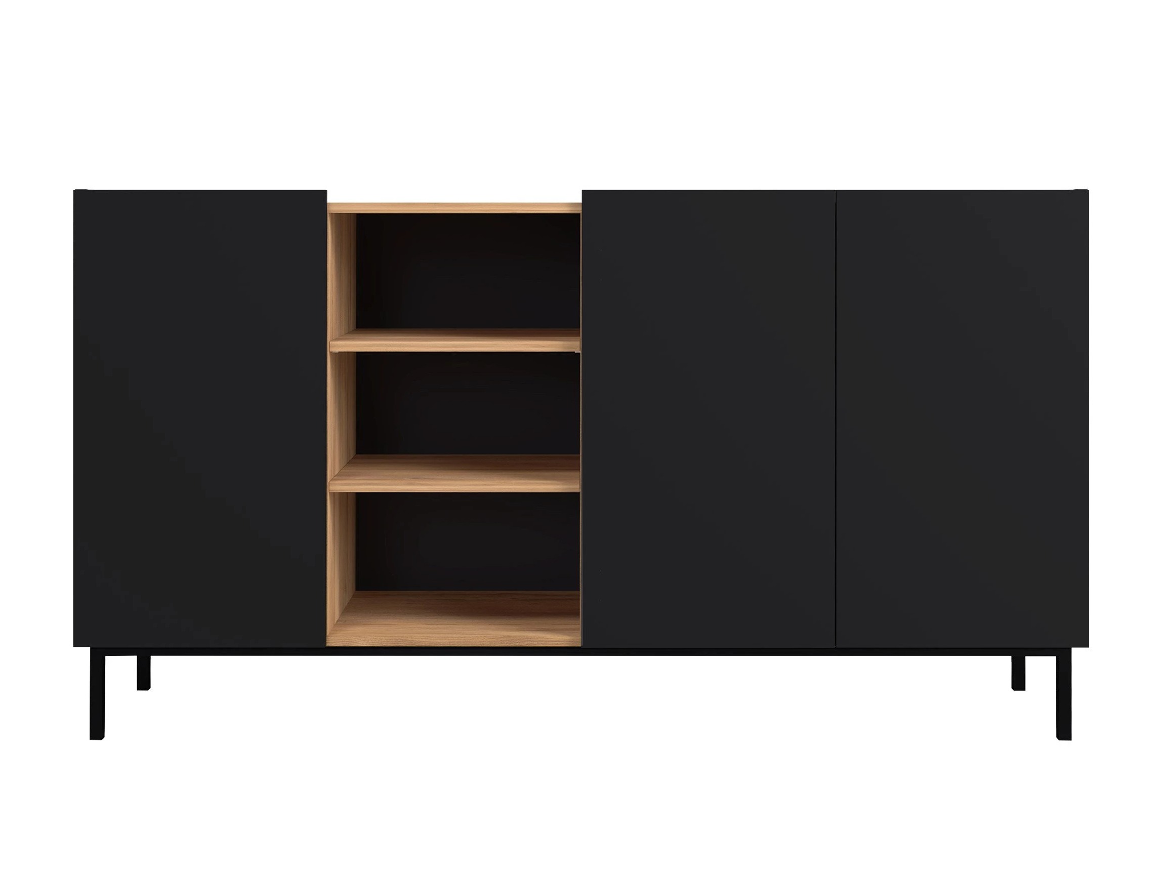Bufet Veldome 100 (Negru + Maro deschis)