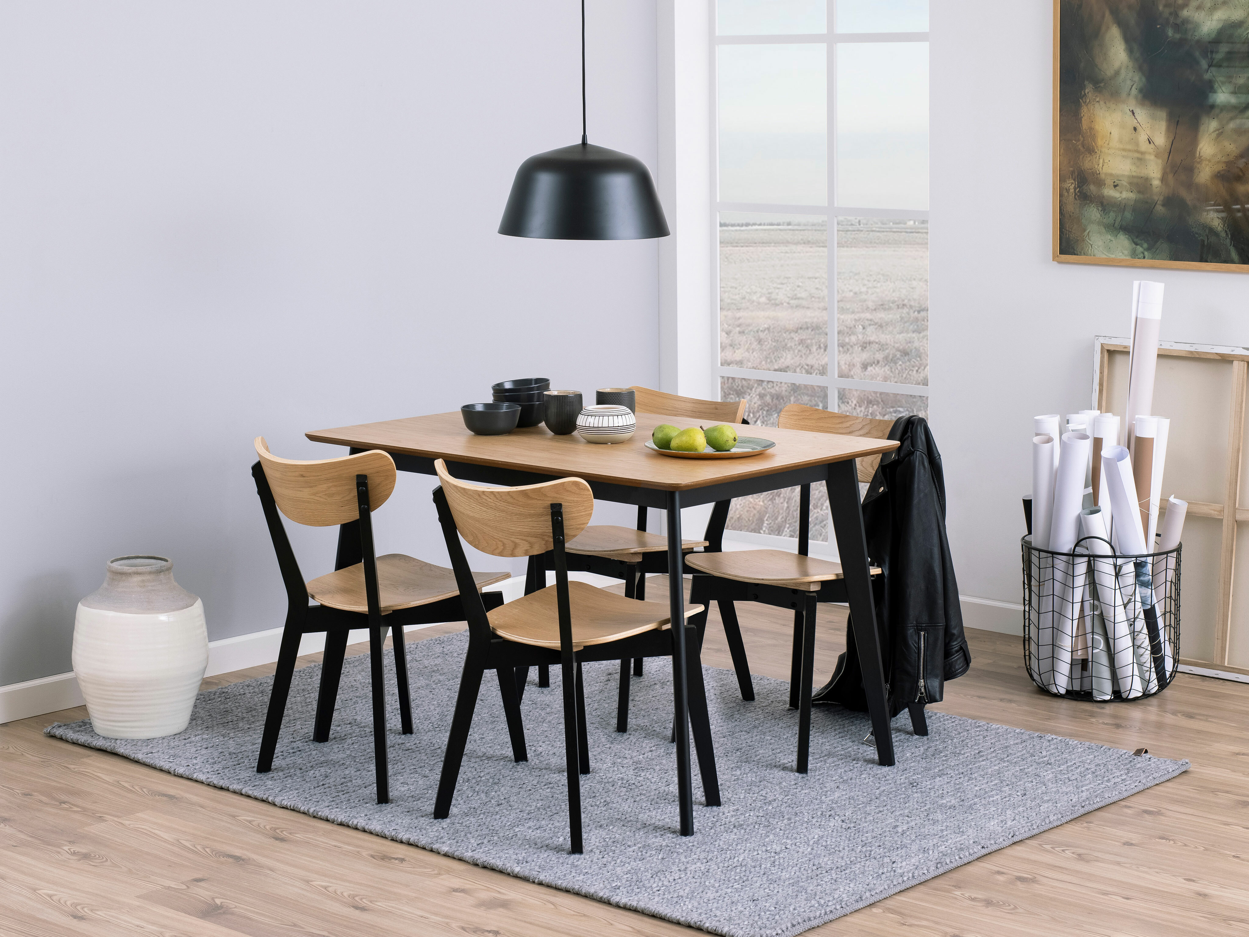 Scaun Norsica 319 (Stejar + Negru)